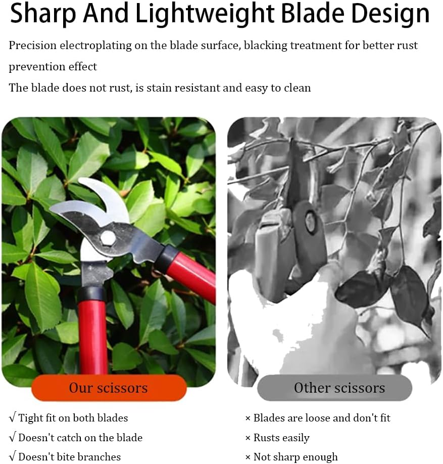 Heavy Duty Tree Pruning Shears Set, Used for Pruning Tree Branches with Labor-Saving and Durable Garden Shears, Used for Pruning Horticultural Plants, Flowers, and Trees image number 2