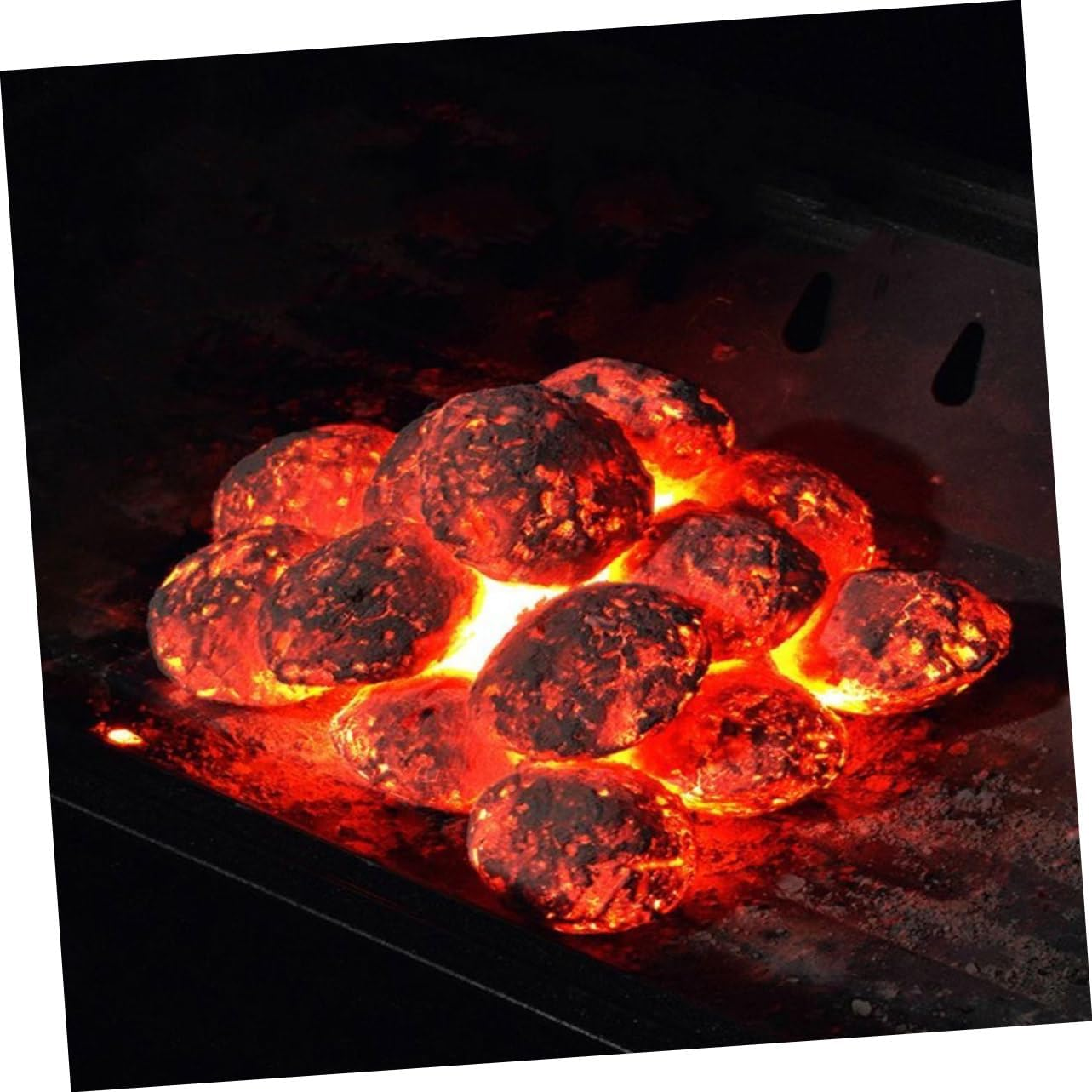 HANABASS 1 Pack BBQ Charcoal Organic Charcoal Briquette Hardwood Lump Charcoals Charcoal for Grilling Hardwood Briquettes Fireplace Charcoal Bamboo Charcoal Blend Camping Tool image number 3