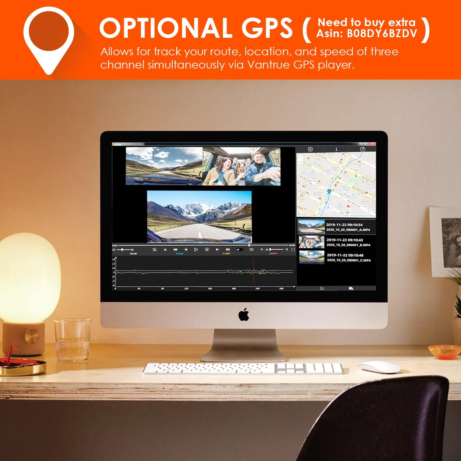 Vantrue N4 4K 3 Channel Dash Cam Front and Rear Inside, Three Way Triple Dashcam for Cars, 1440P+1440P+1080P with STARVIS IR Night Vision, 24H Parking Mode, Newly Upgraded Model Is the N4 PRO S/N4S. image number 4