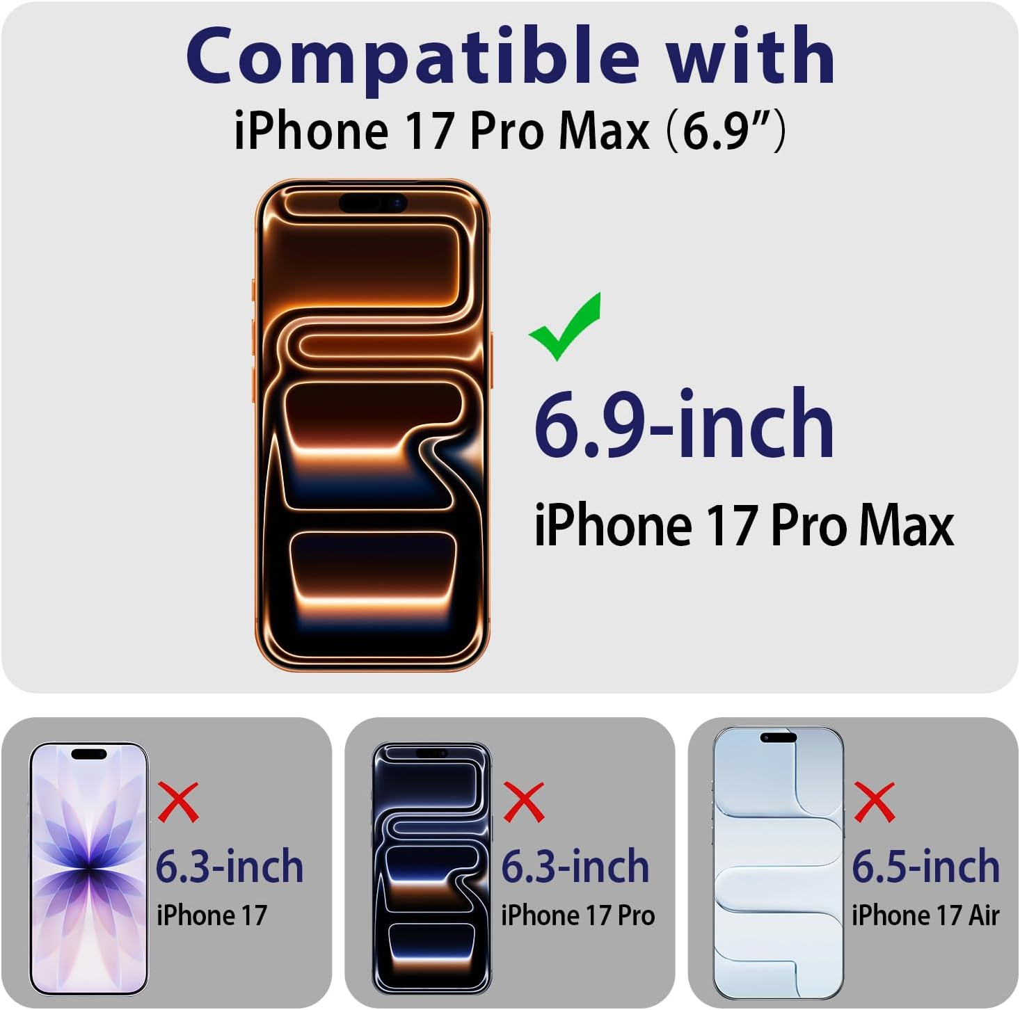 Yutonsu 2 Pack Tempered Glass Screen Protector for Iphone 17 Pro Max, 9H Hardness, anti Scratch, Bubble Free, Case Friendly image number 2