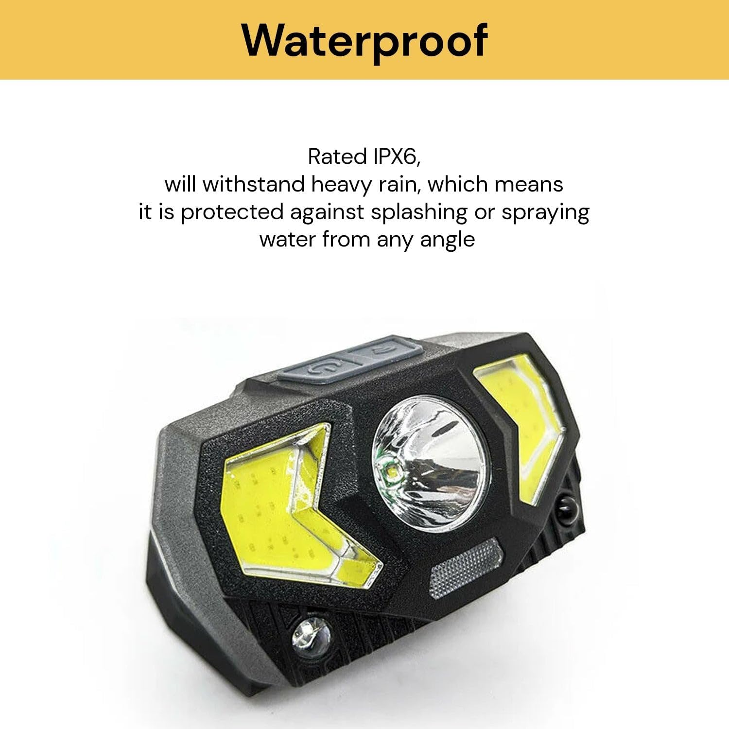 EZONEDEAL COB Floodlight Headlamp, 1000 Lumen LED Headlight, Waterproof Motion Sensor Head Lamp, Bright Head Lights for Forehead, Hard Hat Headlight 7 Mode for Outdoor Camping Running Hiking Fishing image number 5