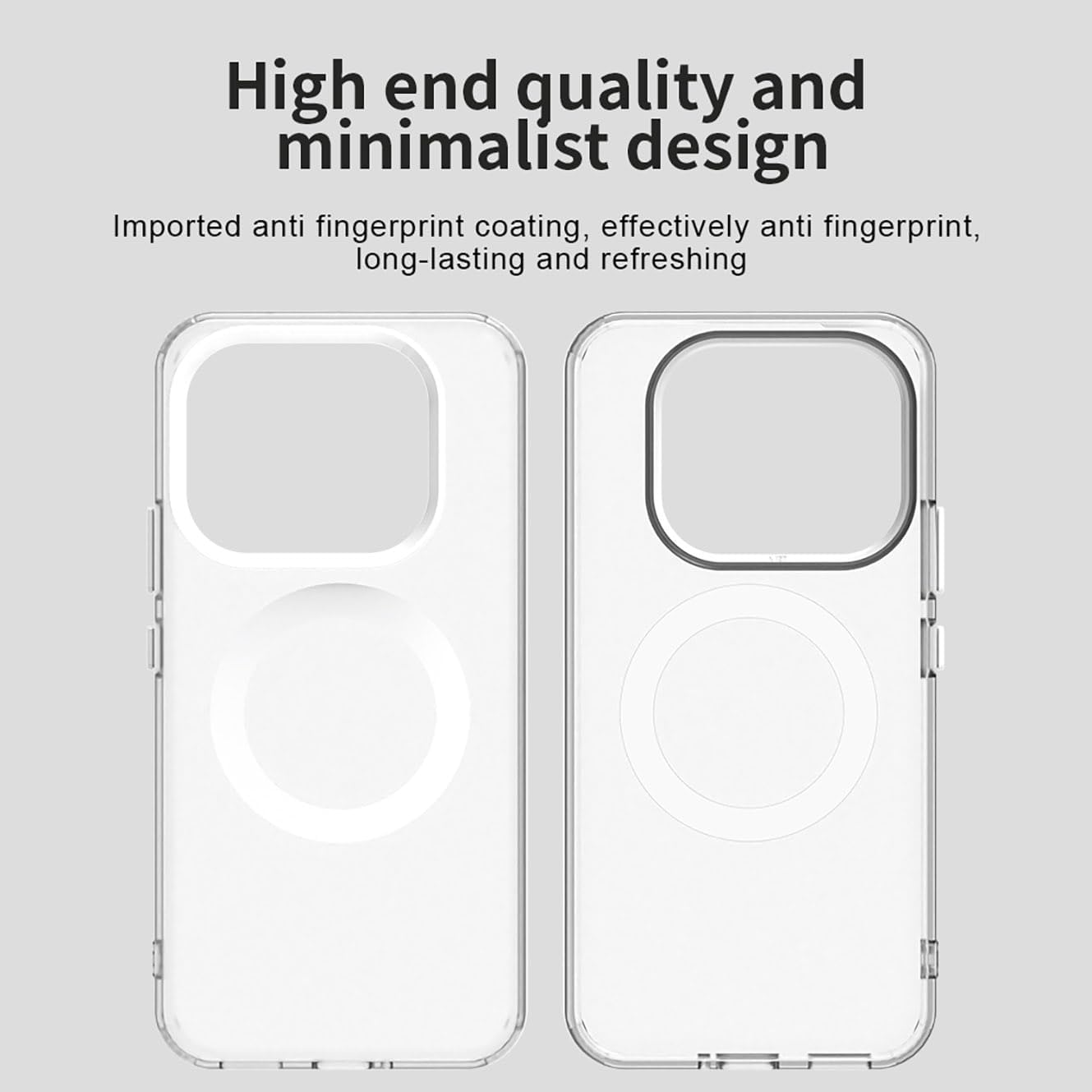 YUECXIN Magnetic Case for Xiaomi 15T Pro, Compatible with Magsafe Wireless Charging, Ultra Thin Translucent Matte Mobile Phone Case, TPU Shockproof Protective Case, White image number 2