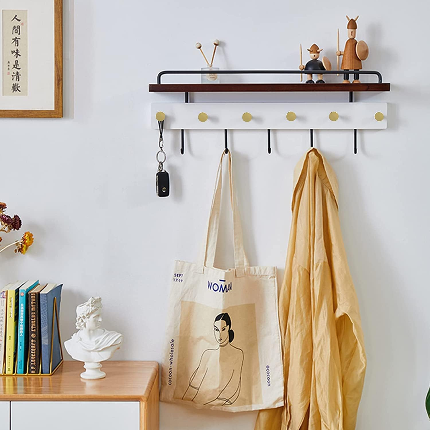 Homdiy 10 Pack round Dresser Knobs Gold Cabinet Knobs, LS7069BB Solid Gold Knobs for Dresser Drawers Brushed Brass Cabinet Door Knobs Modern Kitchen Hardware, 1.18 Inch Diameter image number 4