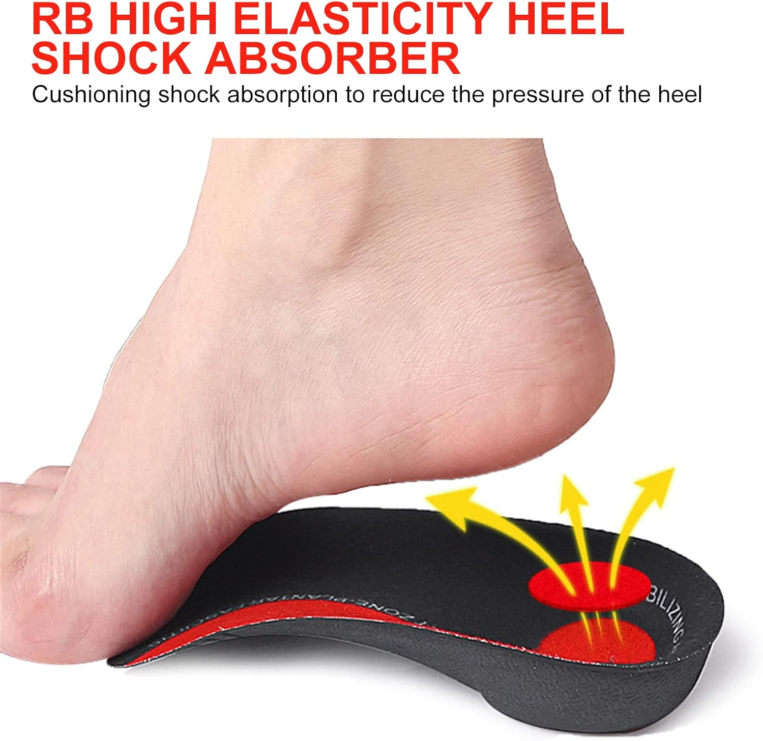 Plantar Fasciitis Orthotic Shoe Insoles - High Arch Support Inserts for Dispersal Heel Pressure and Pain Relief, Designed for Plantar Fasciitis Relief Say for Men and Women (L（43-46）) image number 5