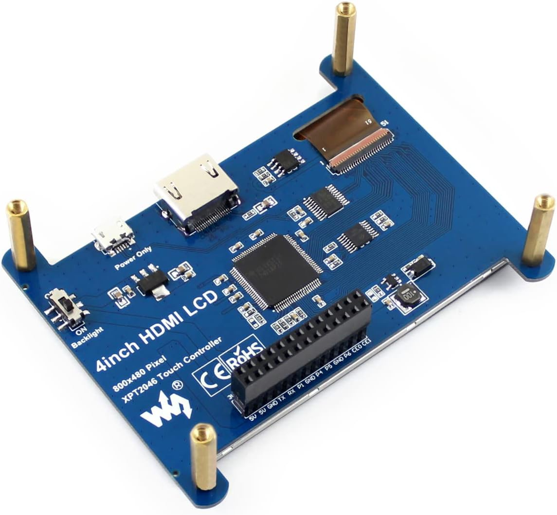 Waveshare 4 Inch HDMI LCD Display 800X480 Resistive Touch IPS Screen Supports Raspberry Pi image number 5