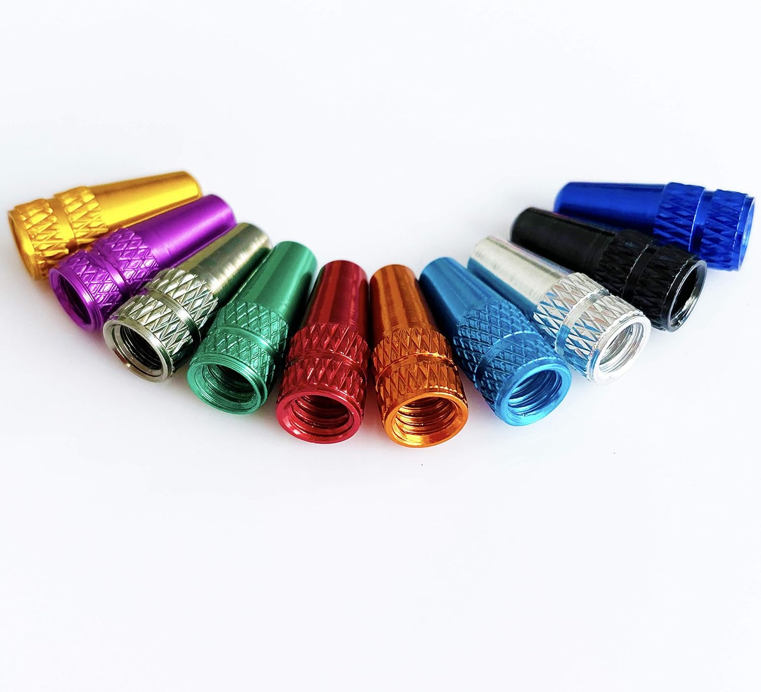Winorda 40 Pieces 10 Colors Bike Tire Valve Stem Caps Aluminum French Bicycle Air Tire Caps Bike Valve Caps Presta Valve Caps Alloy image number 5