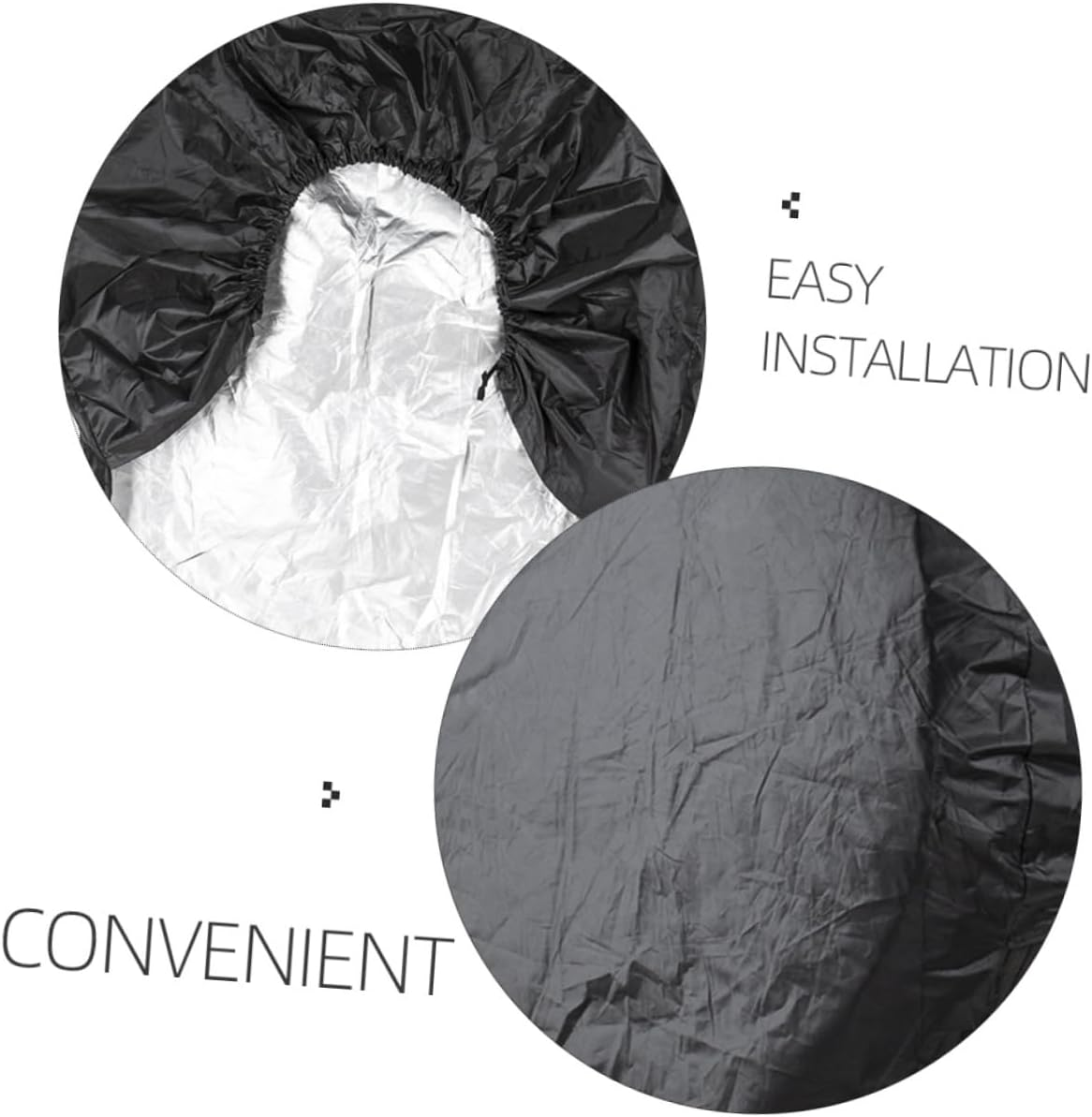 MAGICLULU 4Pcs Universal Rv Spare Tire Covers S Size 27-29In (73Cm Diameter) Waterproof Uv Protection Dustproof Trailer Wheel Covers for Travel Trailers and Campers image number 2