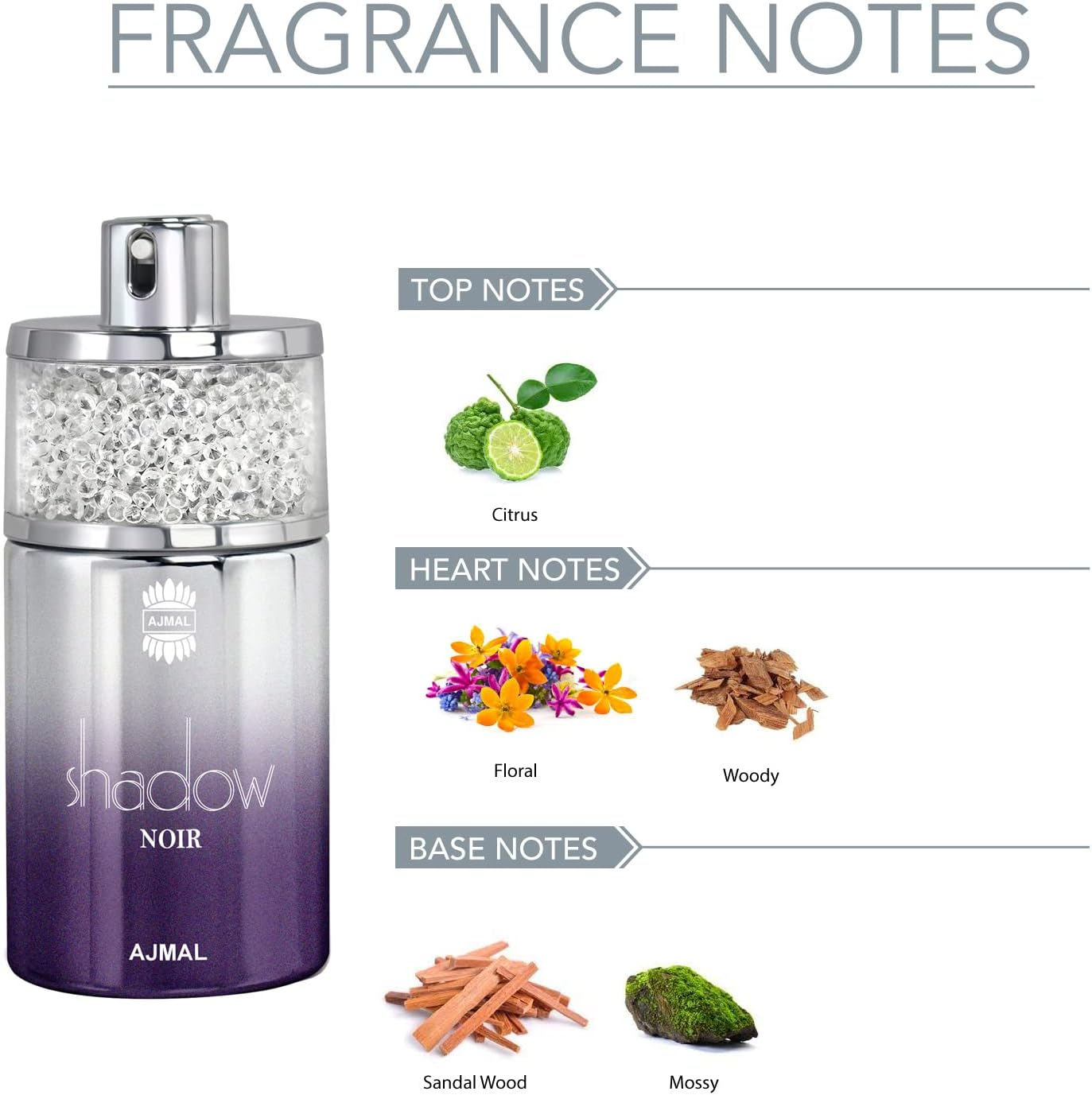 Ajmal Shadow Noir, 75 Ml image number 5