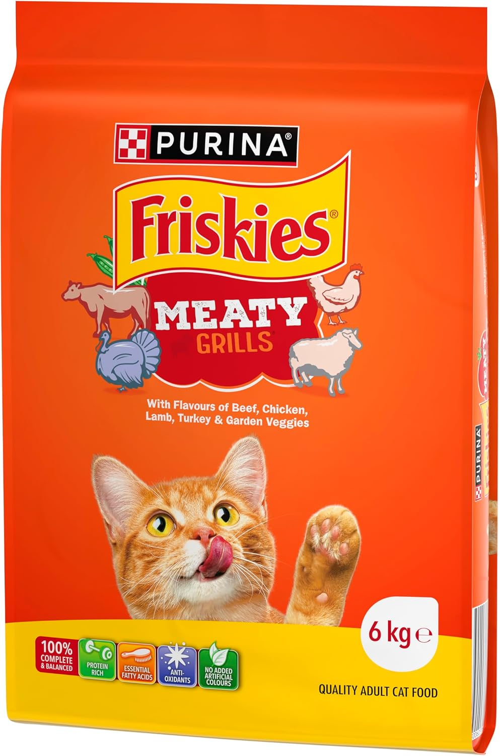 FRISKIES Adult Dry Cat Food Meaty Grills 6Kg