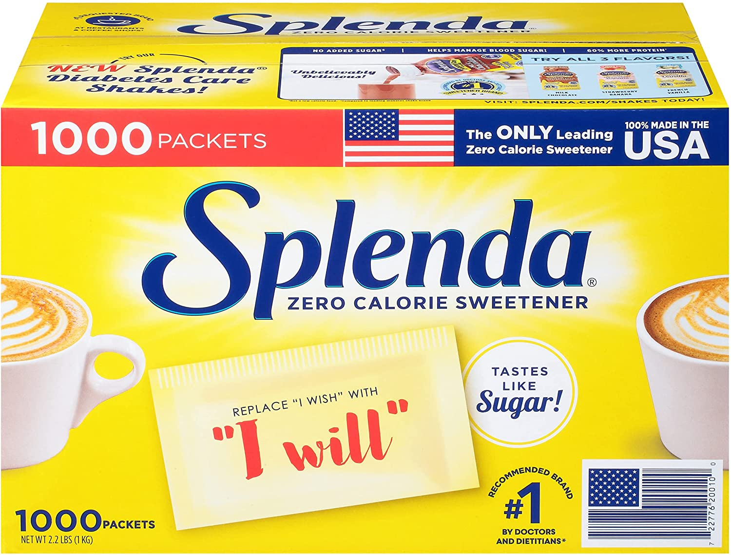 Splenda No Calorie Sweetener Value Pack, 1000 Individual Packets, 2.2 Lbs,1000 Count (Pack of 1) image number 4