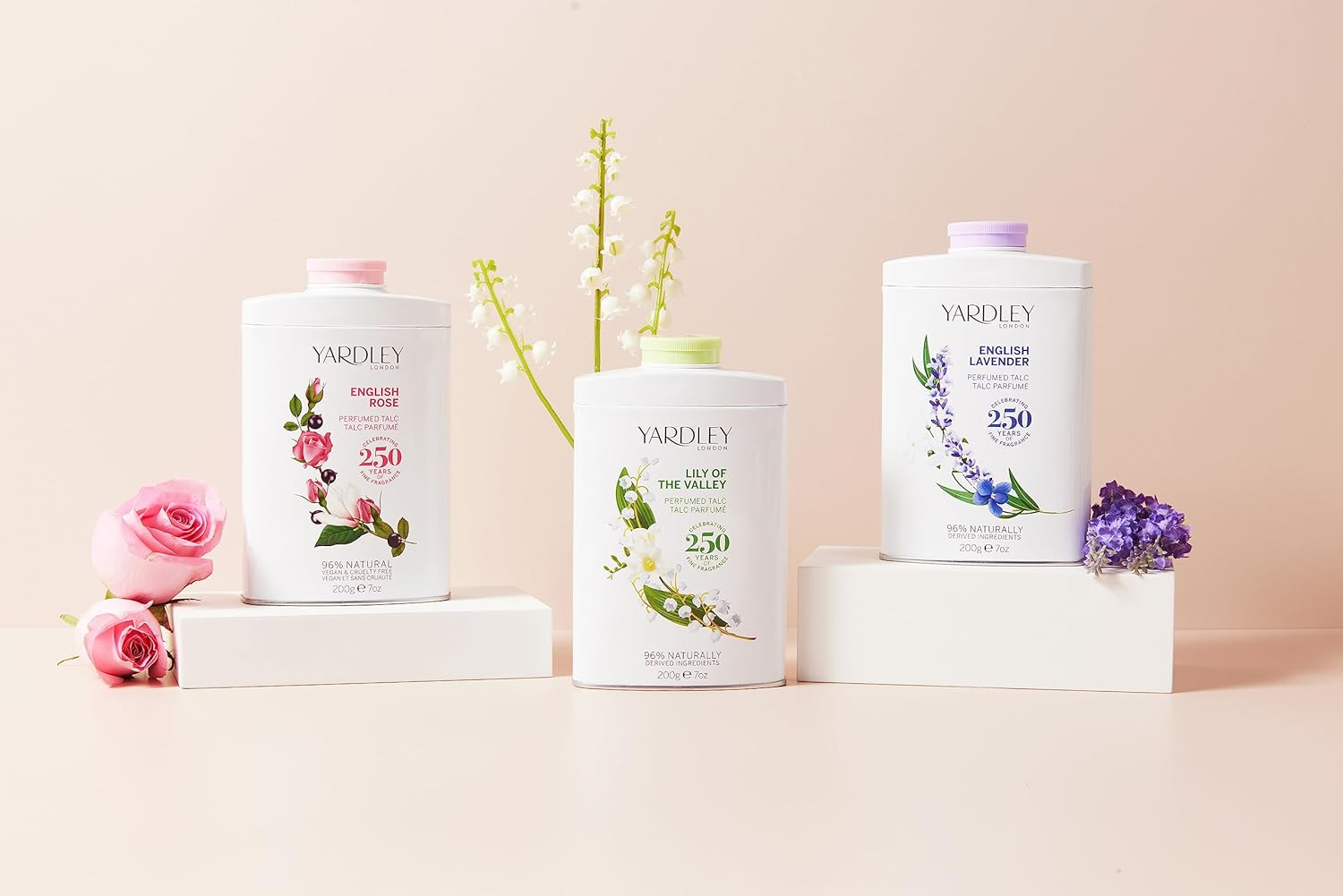 Yardley of London English Rose 7.0 Oz Perfumed Talc, Clean (Y6320018-6) image number 6