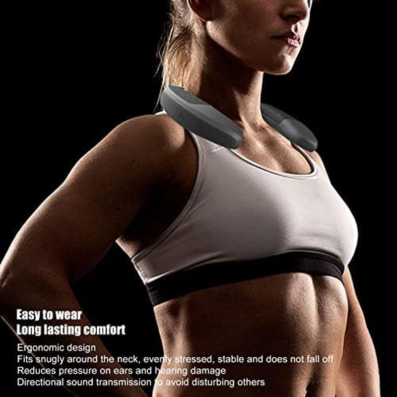 Annadue Neckband Bluetooth Speakers, Wearable Lightweight Wireless Speaker,Built-In Noise Canceling Mic, Superb Audio Quality, Support Memory Card, for Music TV Calls image number 6