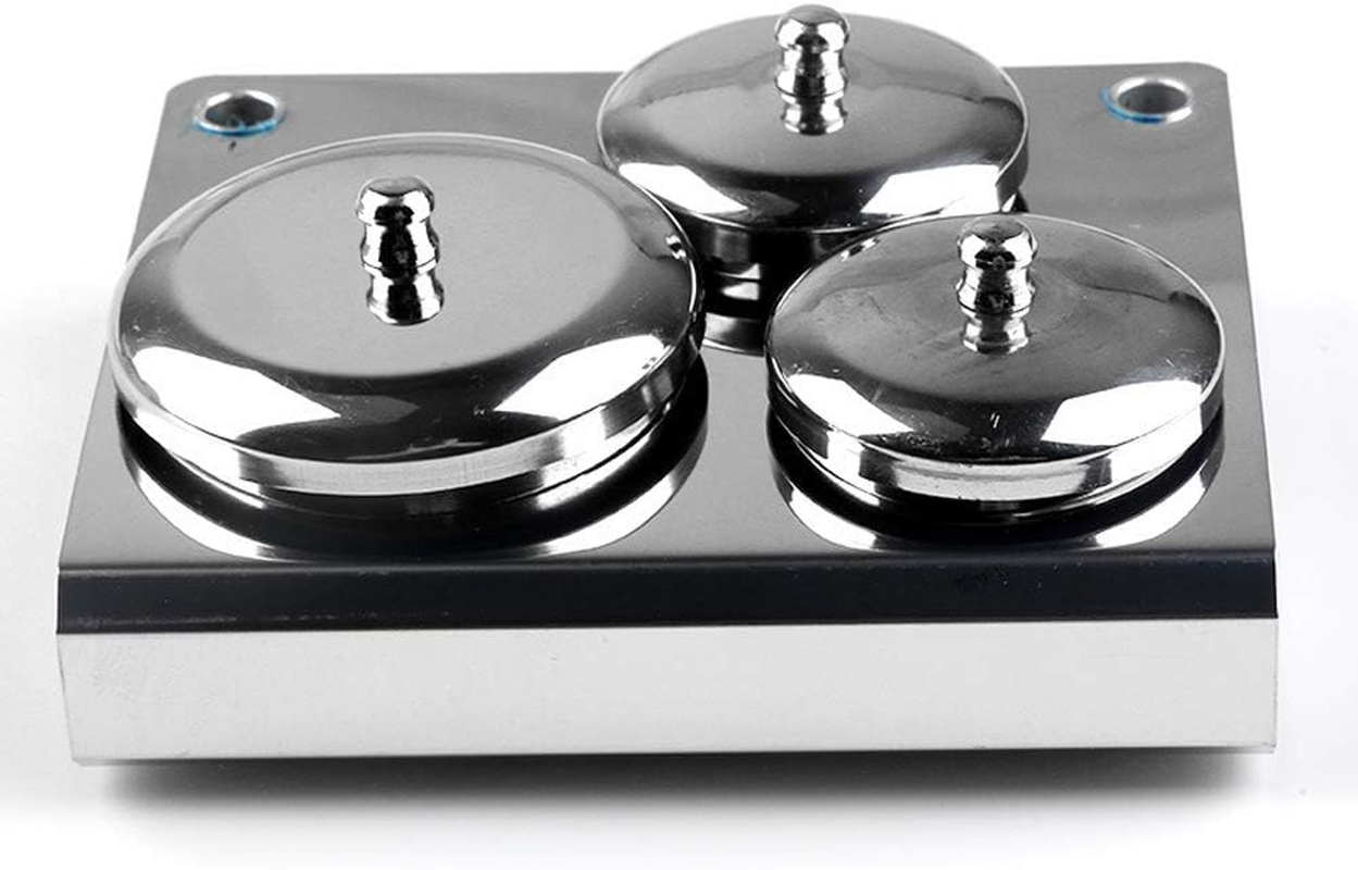 3 Pieces Nail Art Dappen Dish Stainless Steel Nail Art Acrylic Powder Liquid Cup with Lid Dappen Cup Nail Liquid Container Acrylic Nail Tips Cup Dappen Dish Nail Art Tools Liquid Powder Cup Dish Pot image number 6