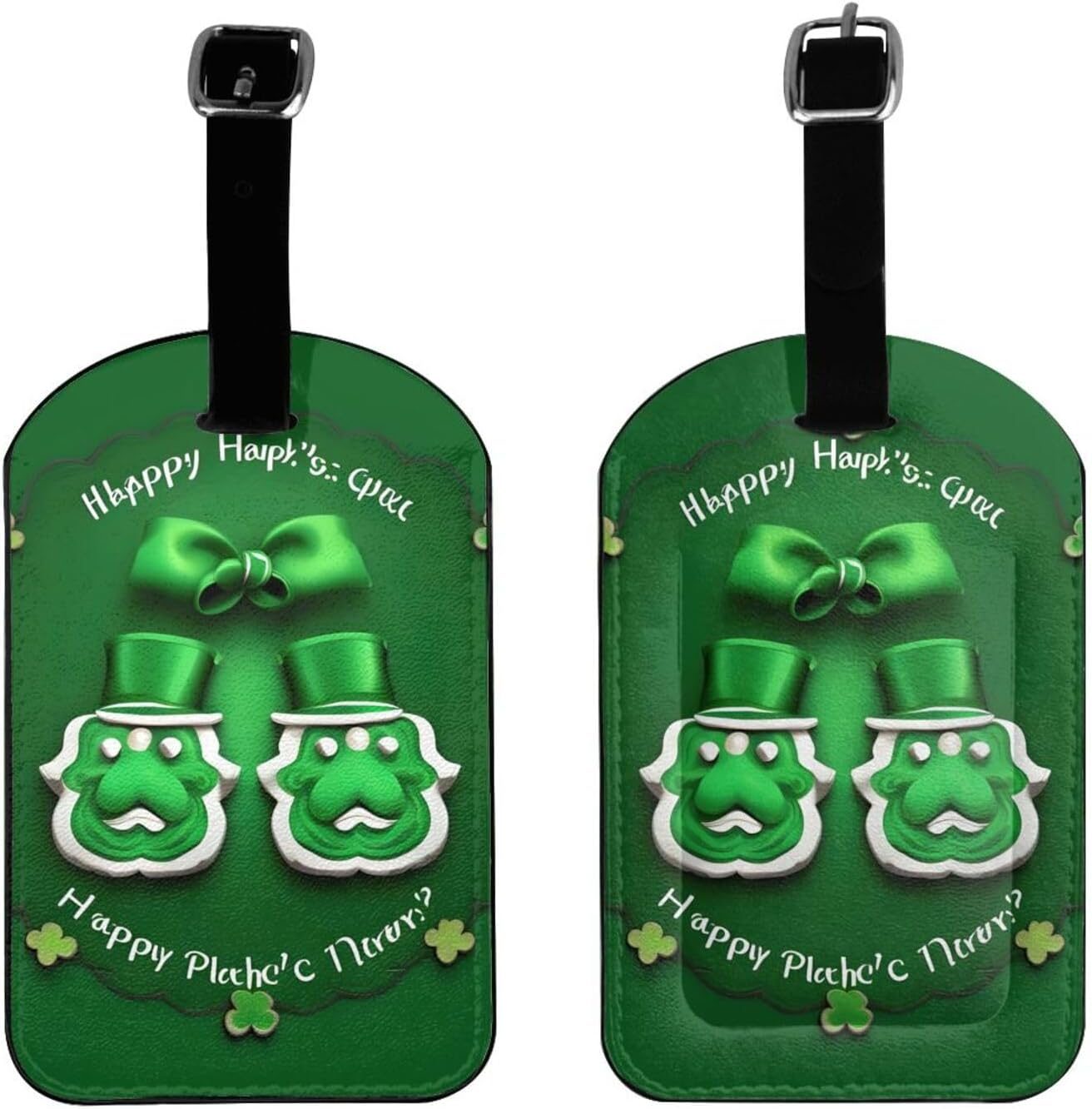 Happy St. Patrick'S Day Print Elegant Tag Stylish Tag Luggage Tag 4.3 X 2.76 Inch for Suitcases Travel Bags image number 3