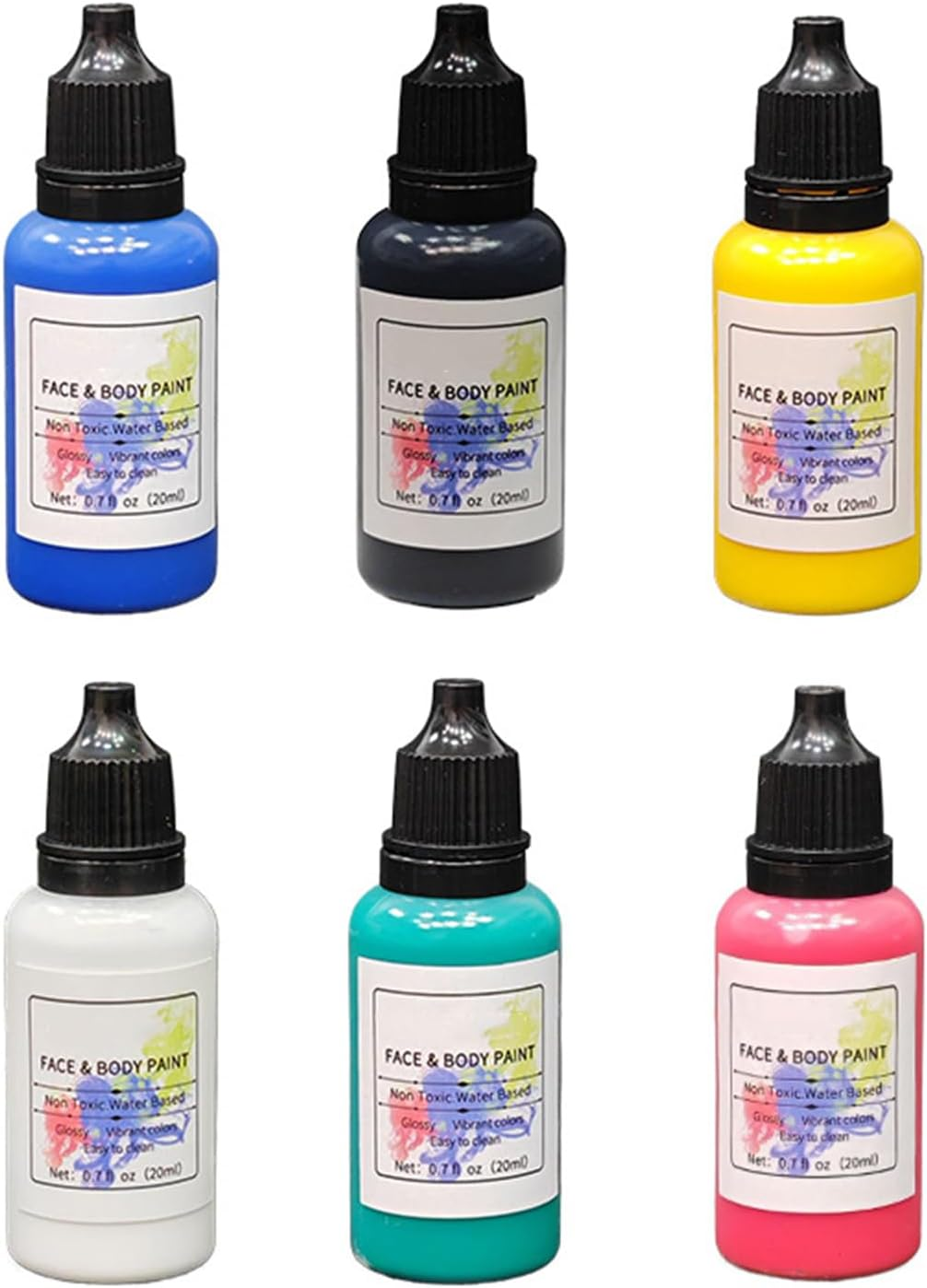 Face Painting Kit for Kids - 6 Colors Festive Facial Paint,Water-Based Washable Eye Face Colors for Men Women Kids Party Festival Christmas Halloween Cosplay Clown image number 3
