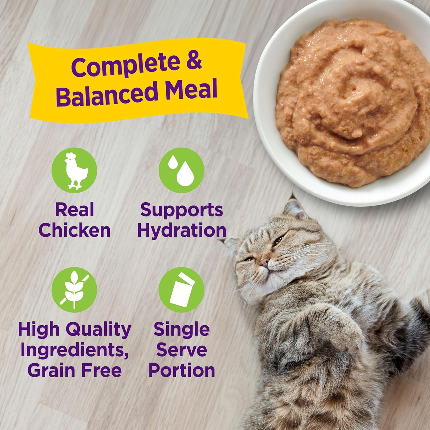 Wellness Appetizing Entr&eacute;es Mousse Adult Wet Cat Food, Natural, Protein-Rich, Grain Free, 40G, 8 Pack (Chicken & Turkey Recipe) image number 4
