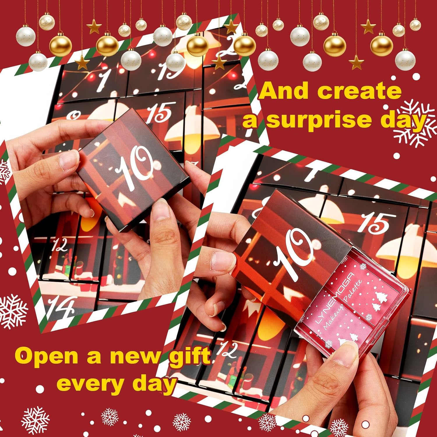 Makeup Advent Calendar 2025 Women Teen Girls,24 Days Christmas Beauty Make up Sets for Party Festival, Advent Beauty Calendar 2025 Cosmetics Holiday Surprise Make up Kits for Women Full Kit image number 5