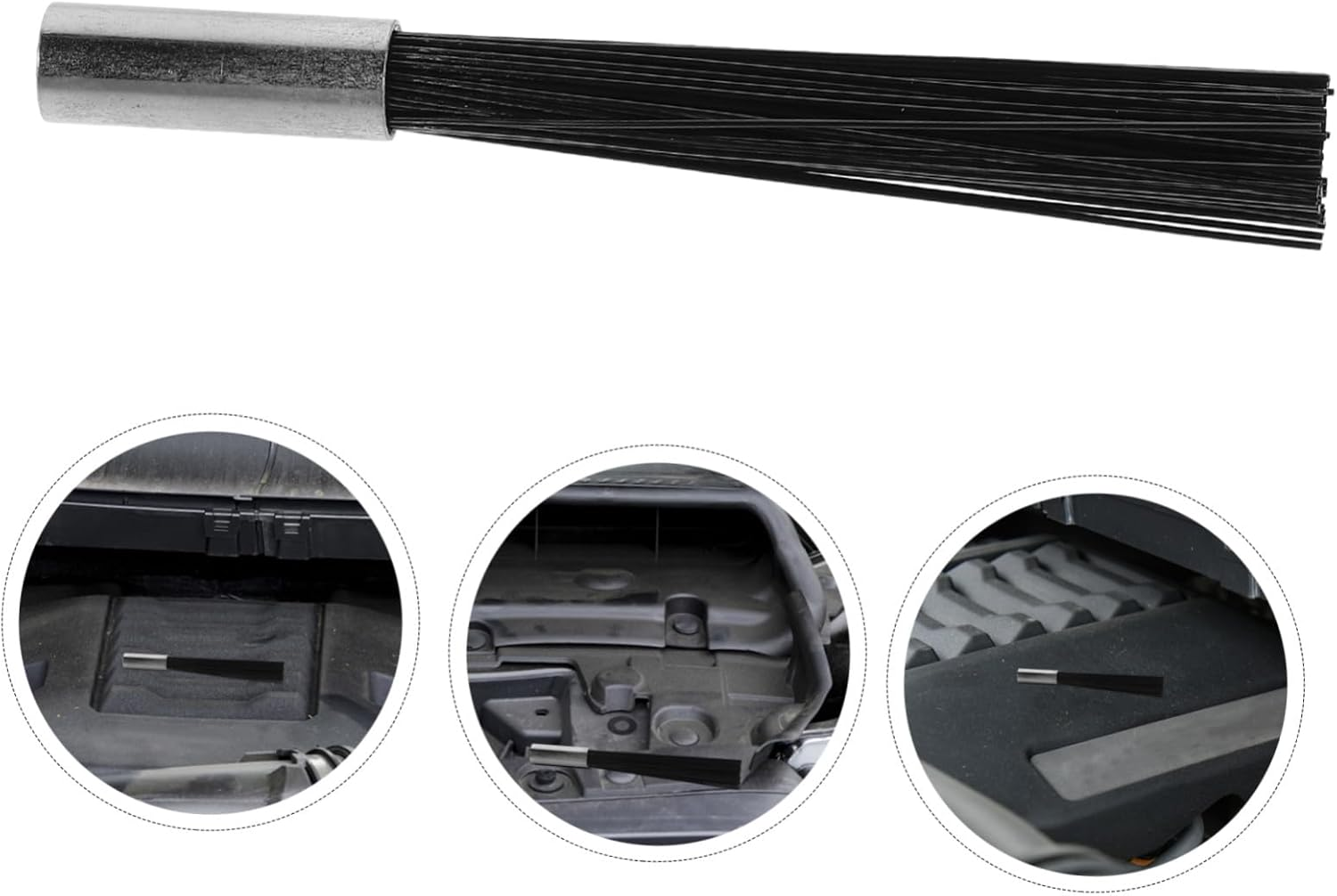 CHICAMPERA Car Detailing Brush and Engine Cleaning Brushes for Automotive Interior Air Vents Wheels Dash Duster with Ergonomic Handle for Car Parts Cleaning Remover Tool Kit image number 3