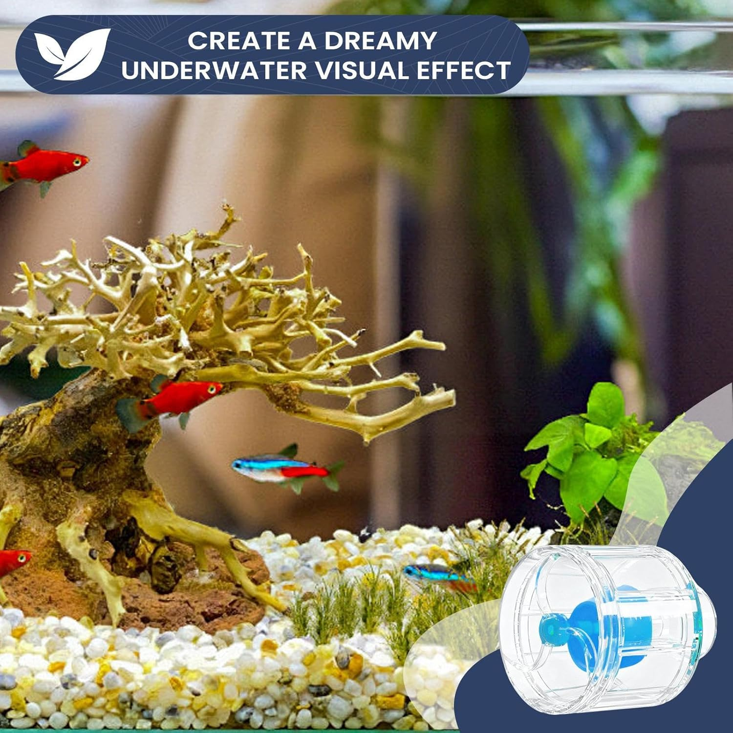 Power Heads for Aquarium | Glow Flow Control Circulating Device | Water Flow Pump | for Oxygen Saltwater Pool Bird Bath Draining Change