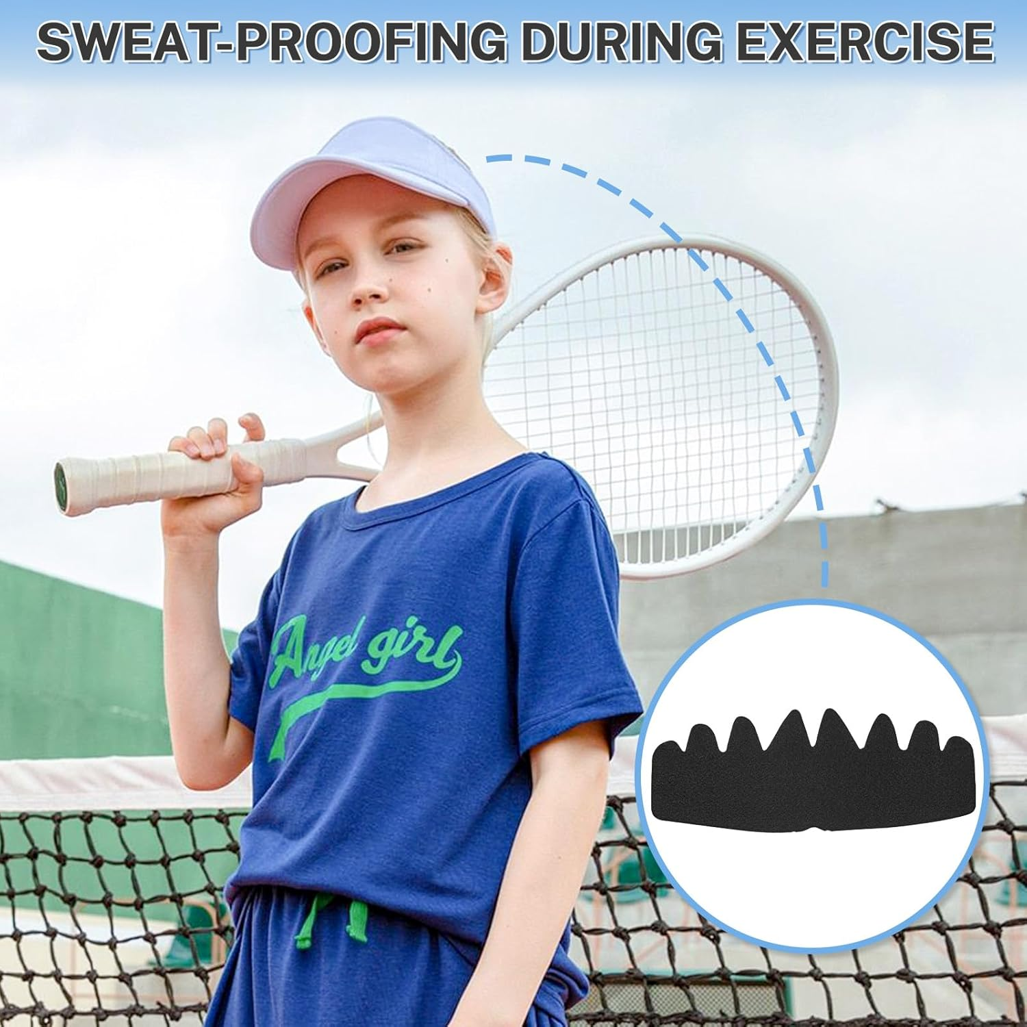 20 Pcs Baseball Cap Inserts, Washable Resuable Felt Hat Sweat Liner, Flexible Soft Hat Shaper Insert Cap Fitter Inserts image number 2