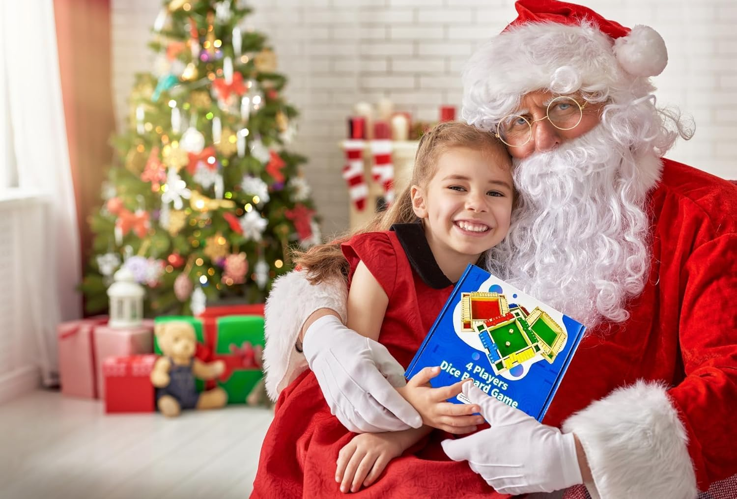 Shut the Box Dice Game 4 Players,8 Dice Games,Wooden Board Game,Educational Dice Game for Family Party Pub Bar Board Game image number 6