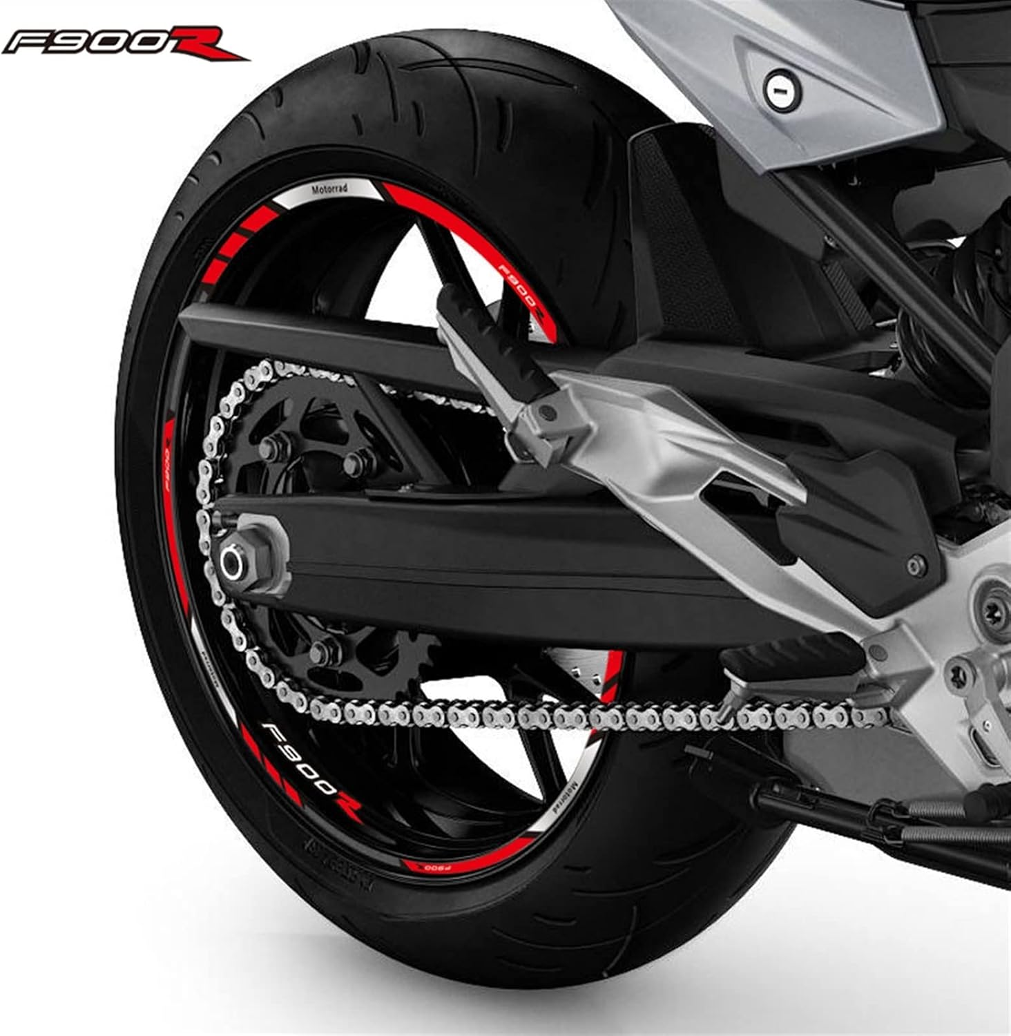 Stickers Motorcycle Wheel Stickers Rim Reflective Decoration Decals Car Accessories for Yamaha Xmax (Color : Red) image number 1