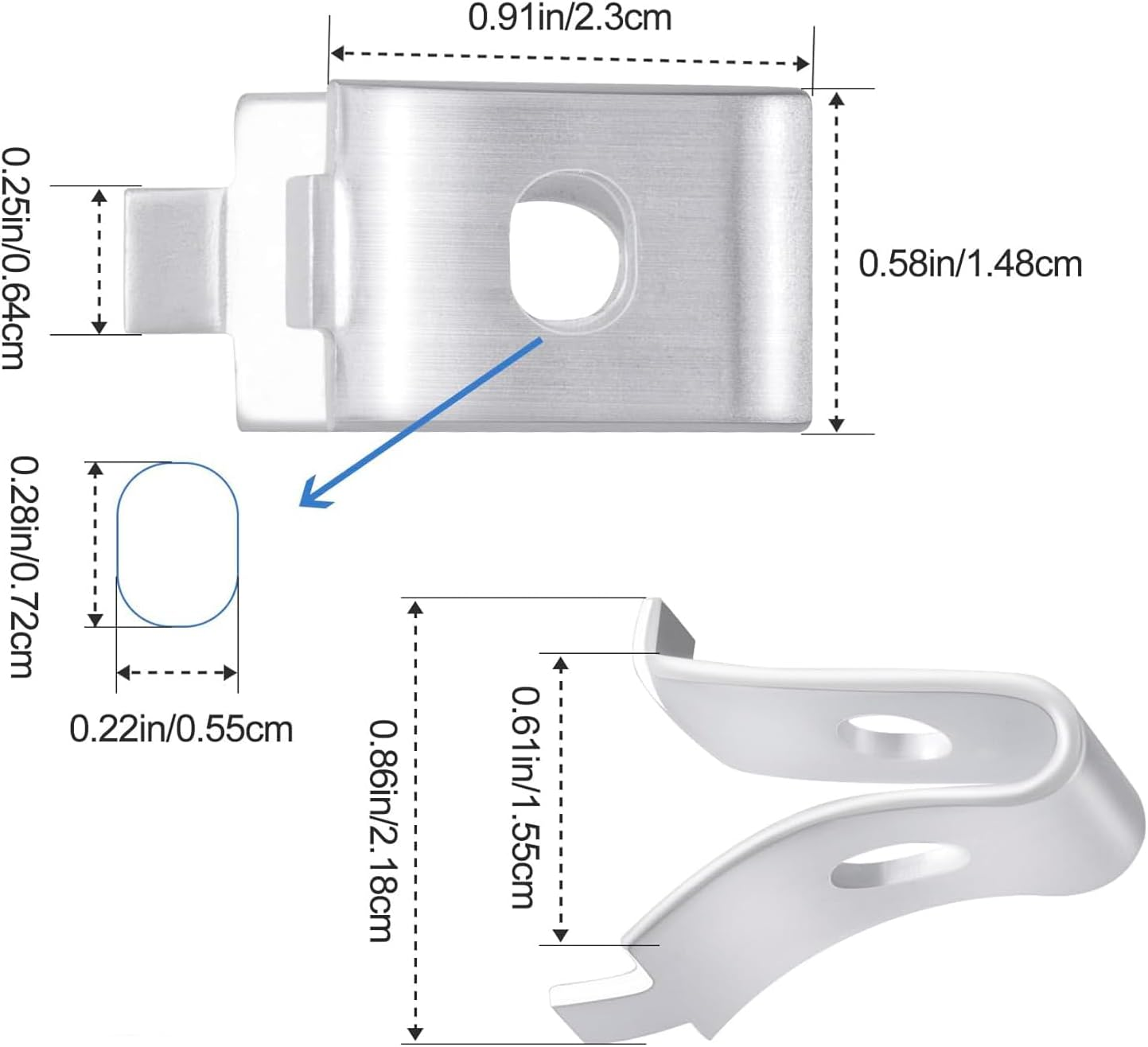 50Pcs Adjustable Cabinet Shelf Bracket Clips, Metal Shelf Bracket Clips, Shelf Pegs, Shelf Support Pins, Pilaster Shelf Support Clip for Metal Shelving (50) image number 3