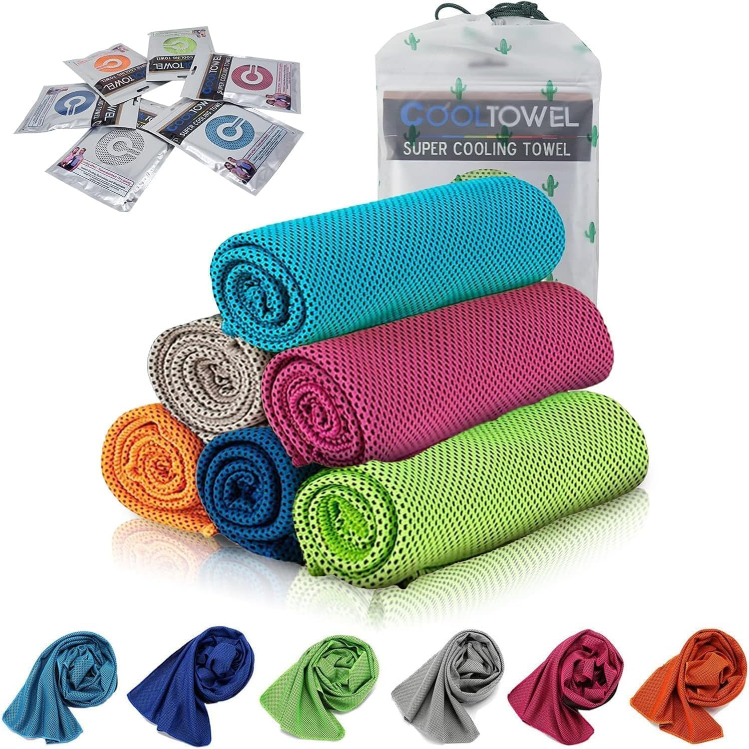 Cooling Towel, Ice Sports Towel for Instant Cooling for Yoga Travel Golf Gym Camping Fitness Running Workout