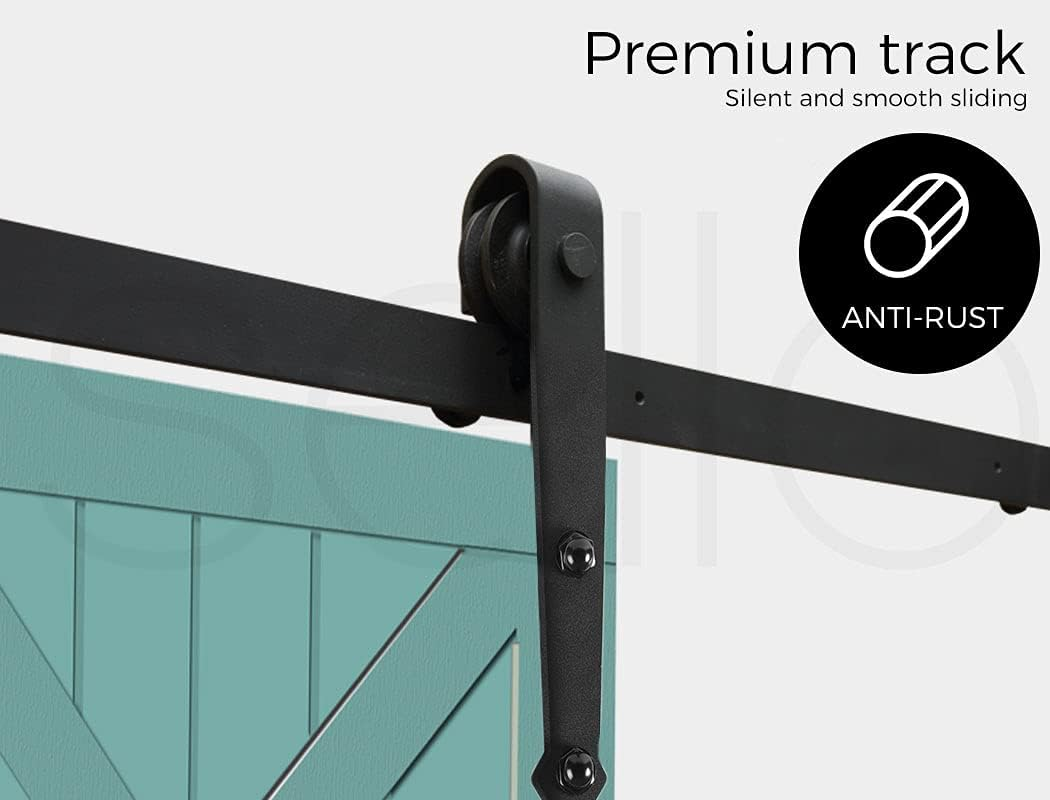 Levede Sliding Barn Door Hardware Track Roller Kit 3.66M Antique Classic Single image number 3