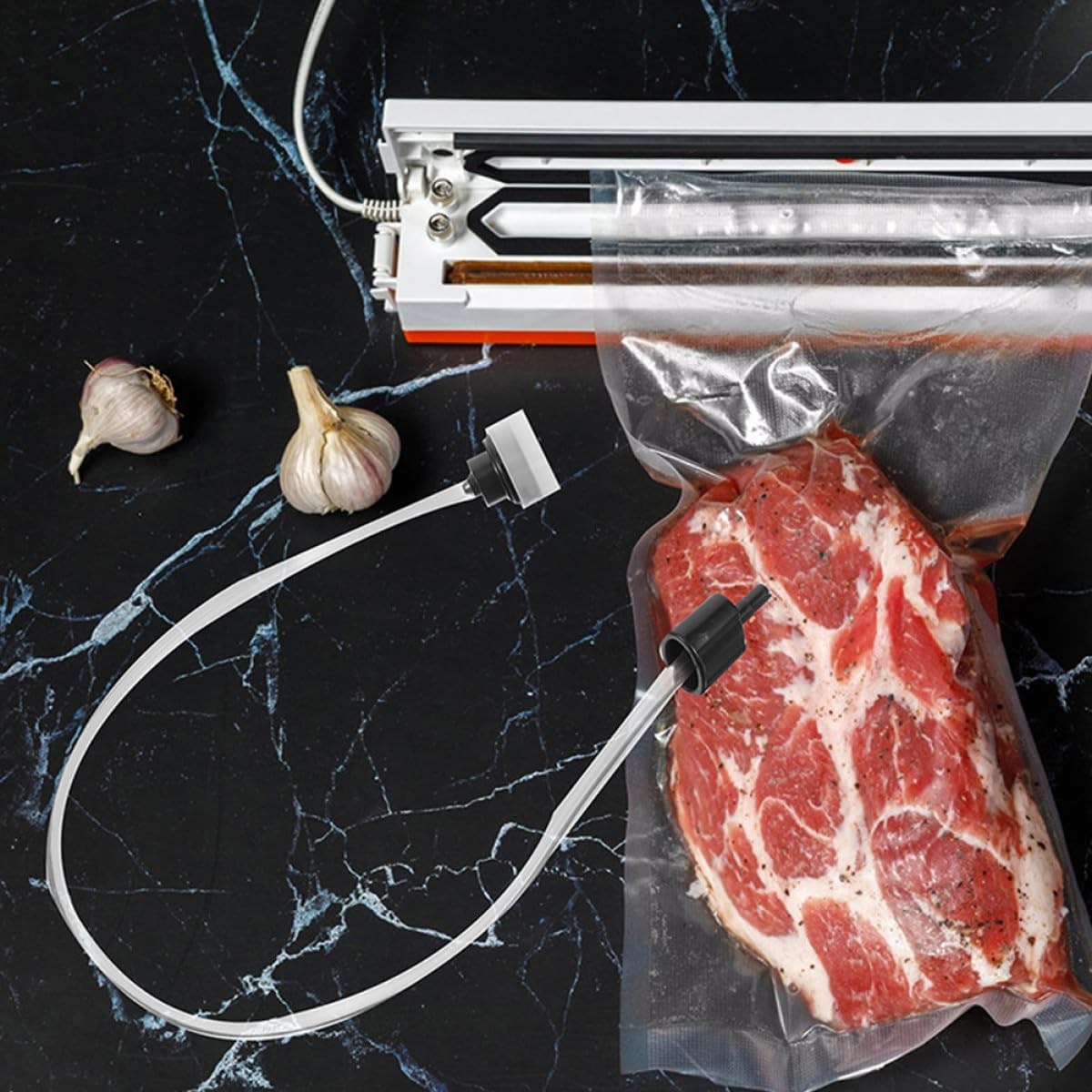 VALICLUD 3Pcs External Vacuum Sealer Hose Kit for Food Storage Vacuum Conduit with Enhanced Seal Space-Saving Organized Tube for Jars and Containers image number 1