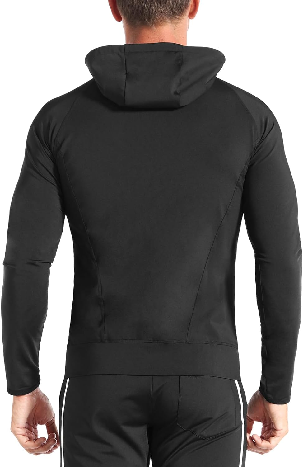 BROKIG Men'S Gym Running Jackets,Lightweight Zip up Hoodie Casual Quick Dry Sports Workout Sweatshirts with Pockets image number 3