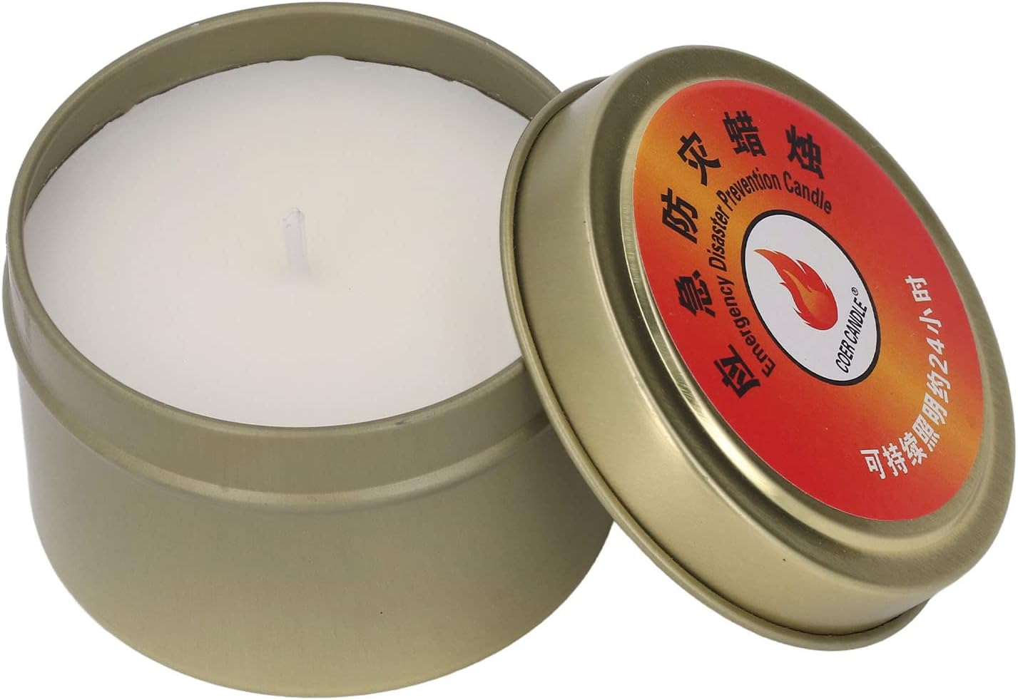 24 Hour Beeswax Wax Survival Candle, Windproof Waterproof Smokeless Outdoor Survival Candle, Portable Bright Emergency Kits, Camping, Hiking, Backpacking, Home, Wilderness(2#) image number 4