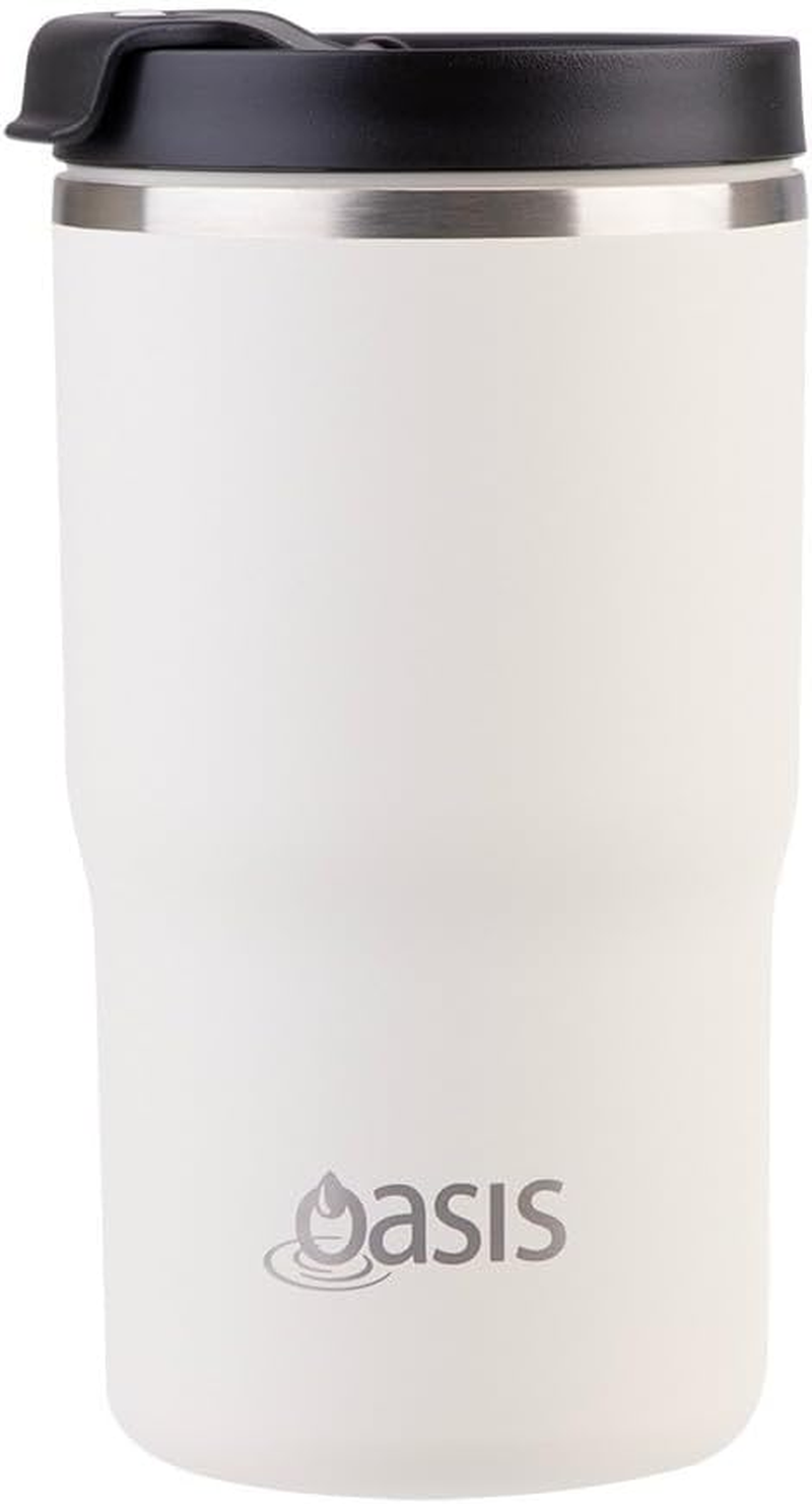 Oasis Ceramic Lined Stainless Steel Double Wall Insulated Travel Mug 480 Ml - Pink Lemonade