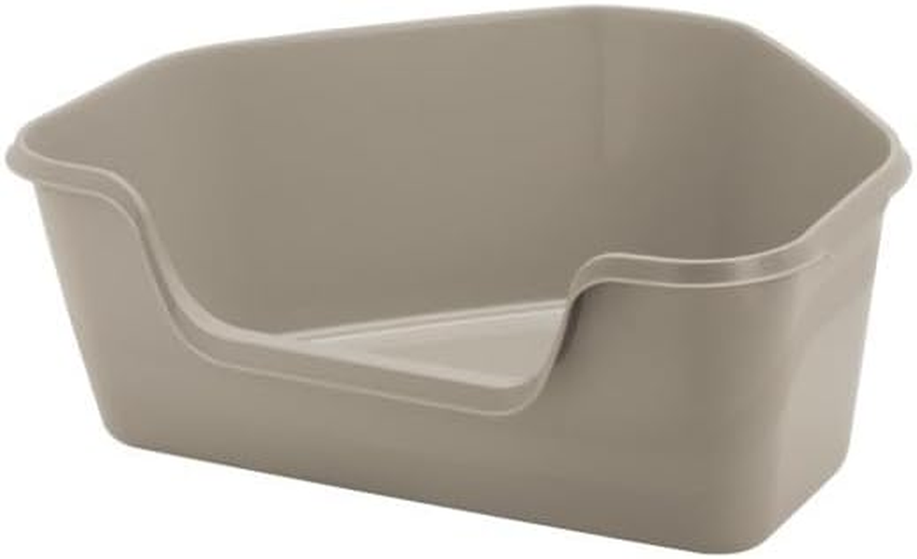 [OFT] HY Fit Cat Toilet, Large Body, Splatter Prevention, High Cat, Large, One-Piece Molded with Low Entrance (Gray) image number 1