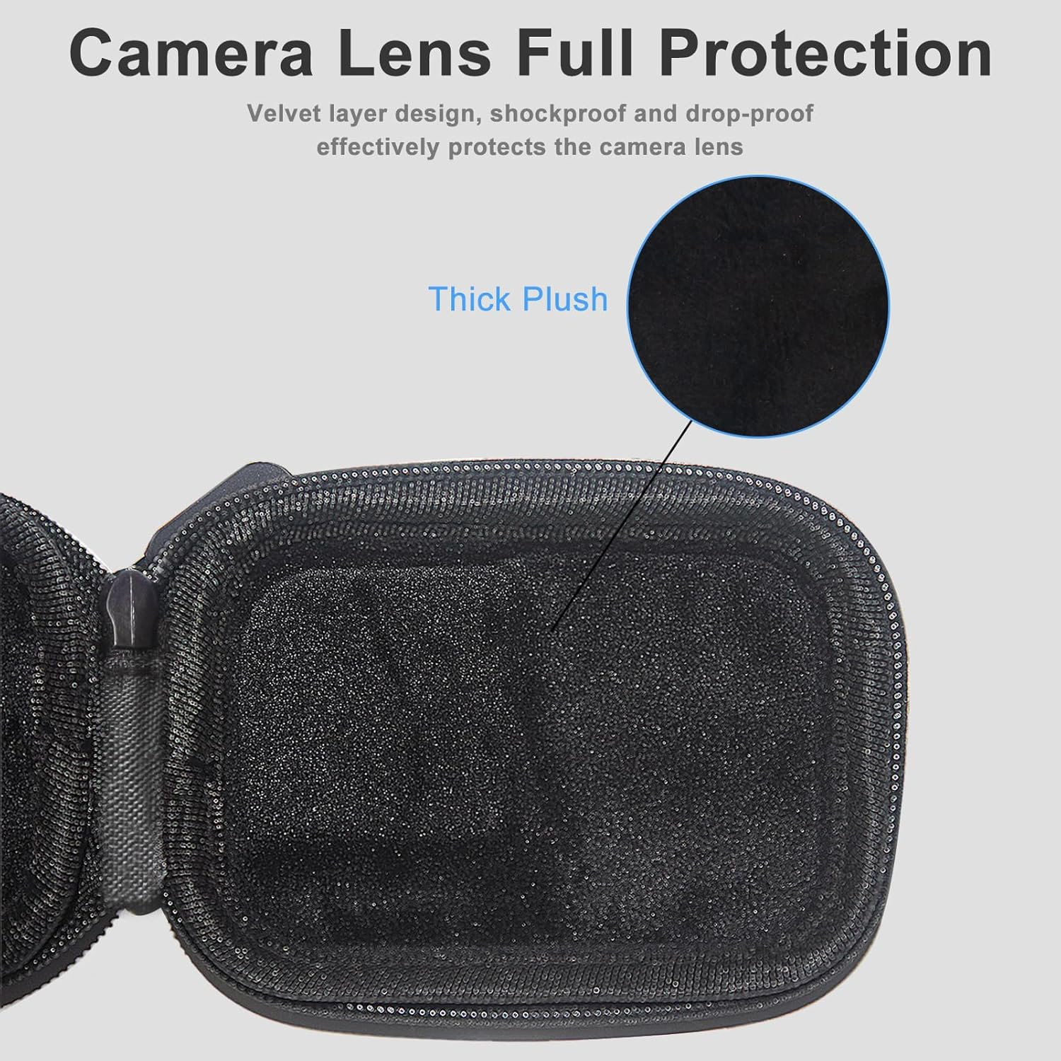 Fitstill Black PU Carrying & Protective Hard Shell Travel Storage Case Compatible with Insta360 Ace Pro2/Ace Pro DJI Osmo Action 5 Pro 4 Action 3 Go Pro Action Cameras Accessories Kit image number 4