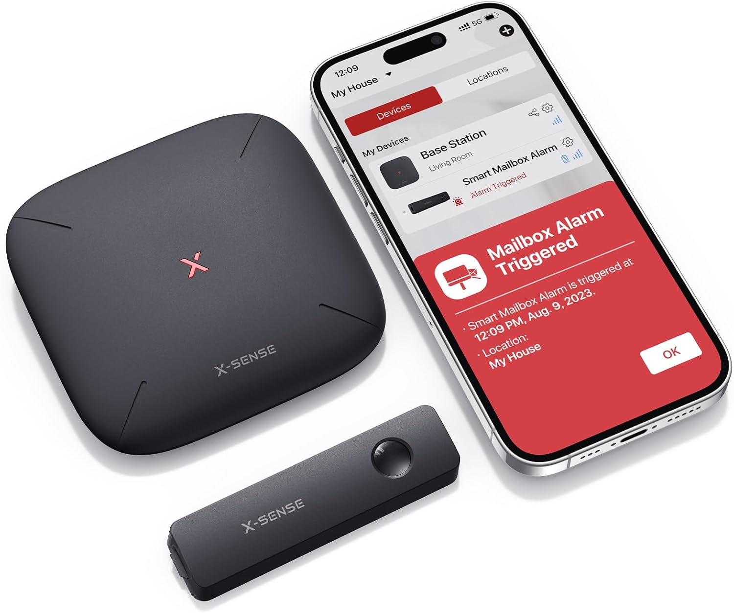 X-Sense Smart Mailbox Alarm, Wireless Long Range Mailbox Alert, Mailbox Sensor with SBS50 Base Station for Delivered Mail, SMA11 image number 3