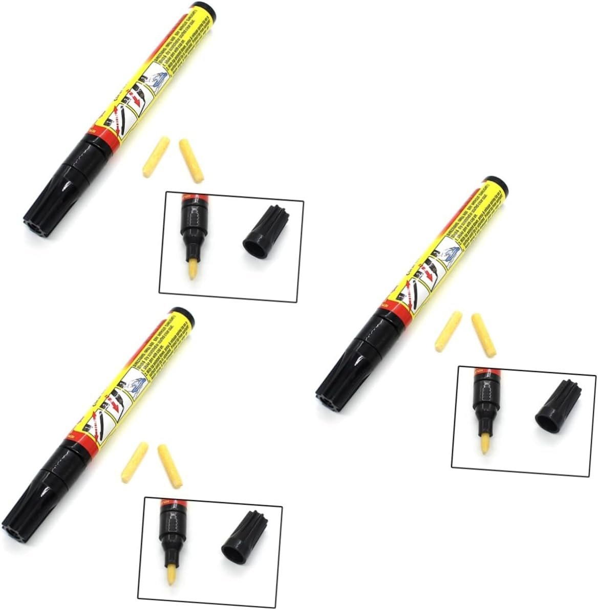 Anneome 3Pcs Auto Scratch Repair Pen Car Paint Scratch Repair Grey Oil-Based Pen