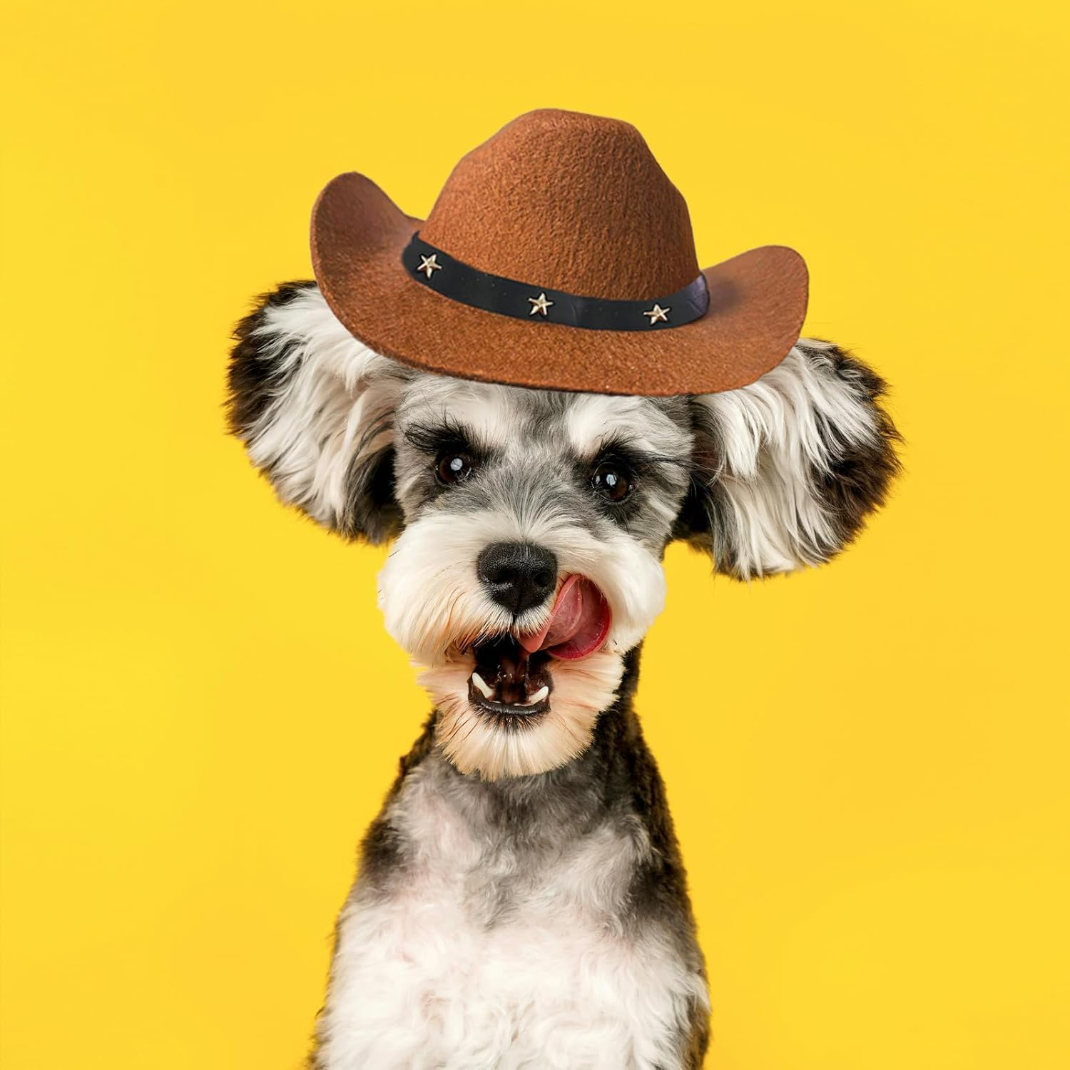 AWOCAN Pet Dog Cowboy Hat Cosplay Cap Puppy Pet Dog Cat Holiday Costume Pet Party Decoration image number 6