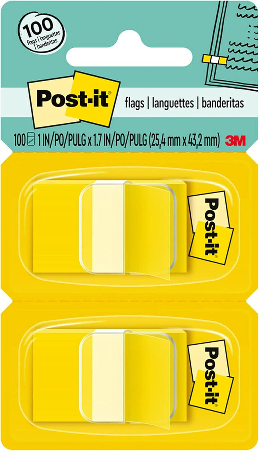 Post-It Flags Yellow 25.4Mm X 43.2Mm 680-YW2 image number 3