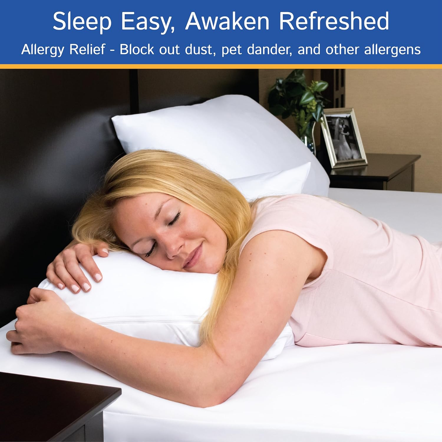 Four Seasons Essentials Queen Mattress Protector Bedbug Waterproof Zippered Encasement Hypoallergenic Premium Quality Cover Protects against Dust Mites Allergens image number 5