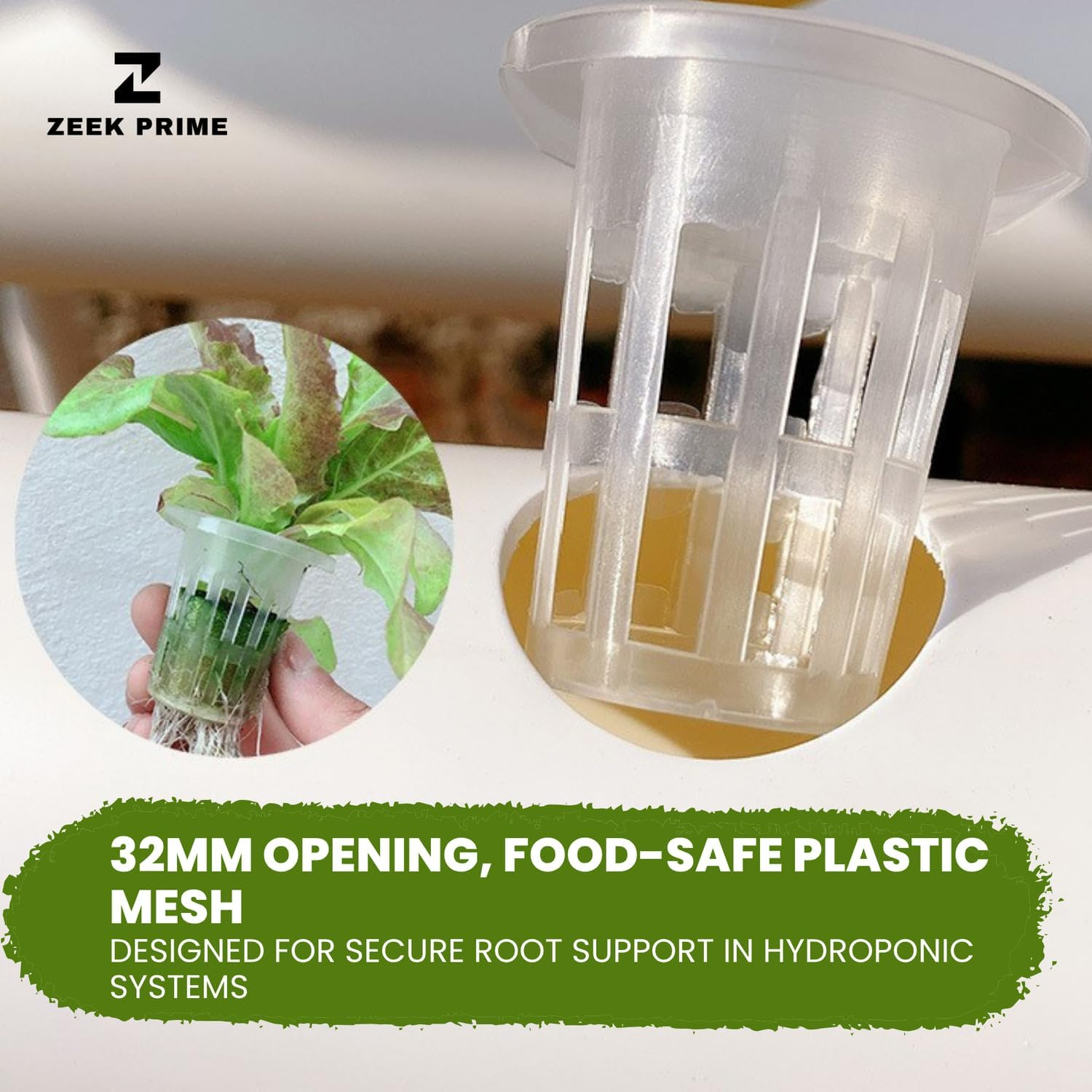 ZEEK PRIME - Hydroponic Growing System &ndash; 36-Site Vertical PVC Garden with AU/US Plug, Water Circulation, Soft Tube & Planting Baskets | Indoor & Outdoor Soil-Free Planter (White) image number 2