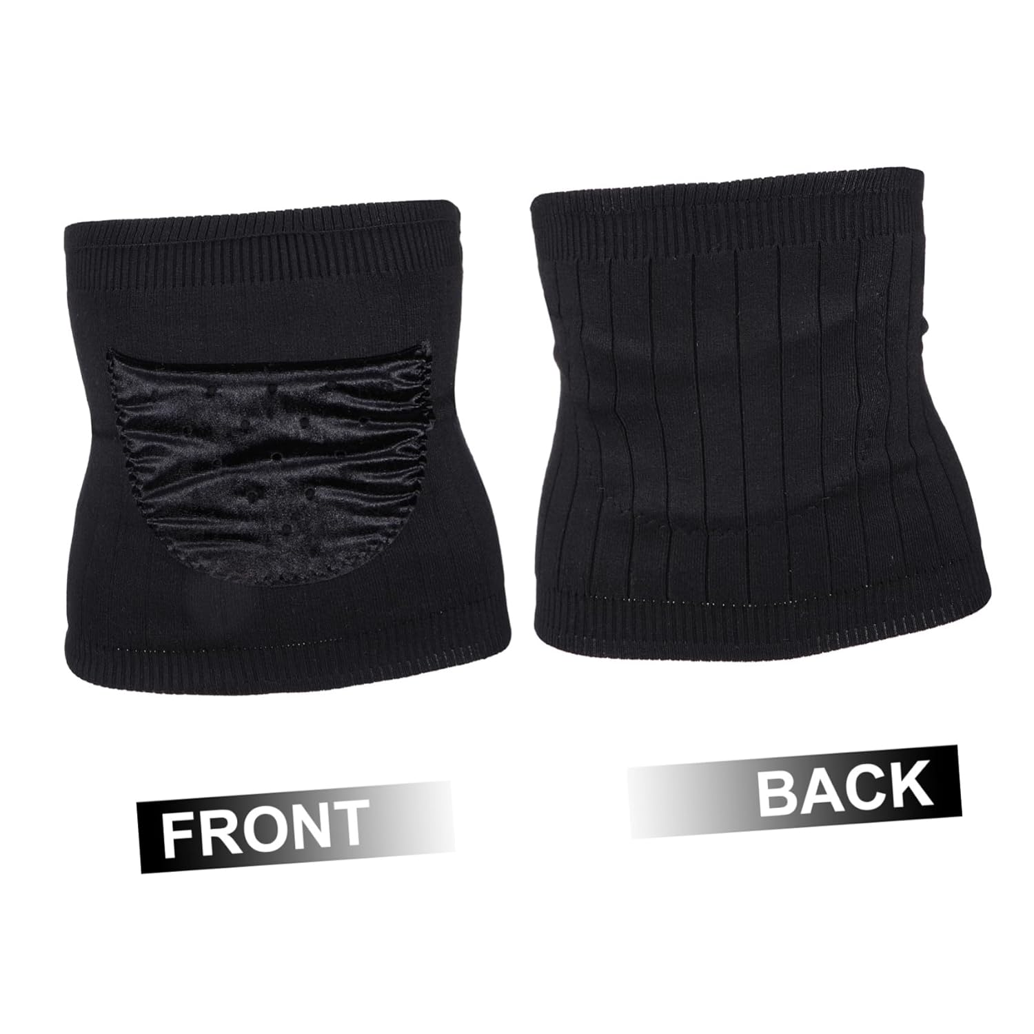 SHERCHPRY Warm Wool Kidney Belt Waist Support Stomach Warming Protector Thick Thermal Waist Wrap Black L Winter Abdominal Support for Cold Weather image number 1