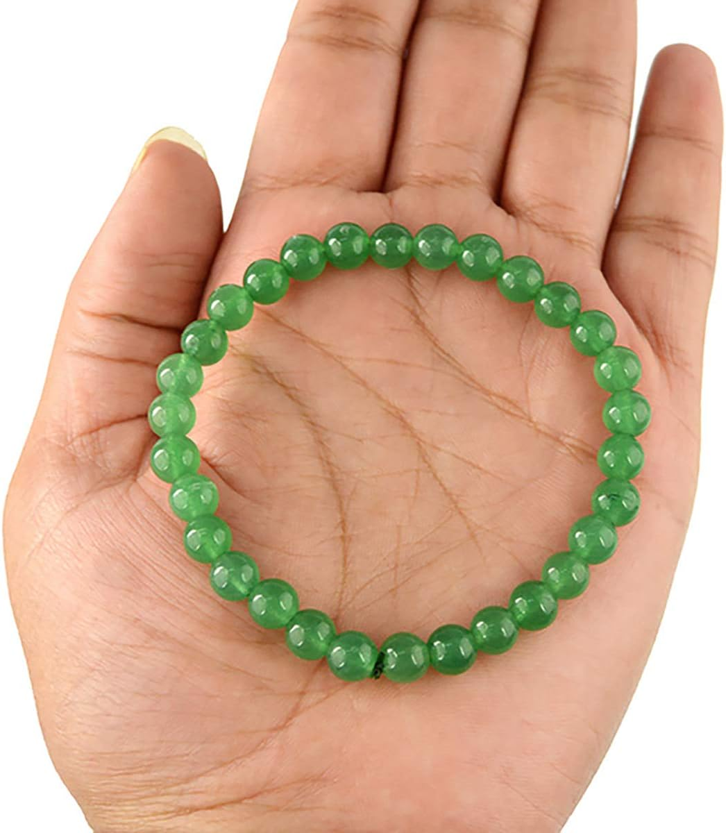 Reiki Crystal Products Certified Green Aventurine Bracelet Reiki Healing Crystal Stone 6 Mm Bracelet, Charged by Reiki Grandmaster & Vastu Expert - Unisex Adult, Standard, Crystal Stone, Green, image number 1