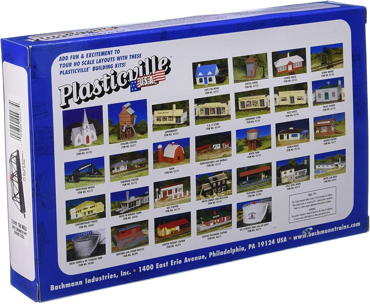 Bachmann Industries E-Z Track Truss Bridge with Blinking Light (HO Scale Train) image number 1