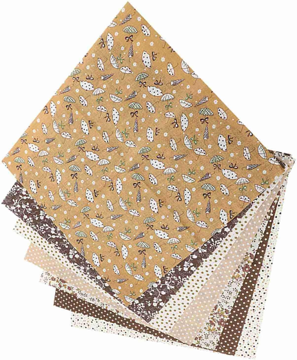 Cotton Fabric DIY Assorted Squares Pre Cut Bedding Kit for Home Crafting Coffee Series (25 * 25) image number 3