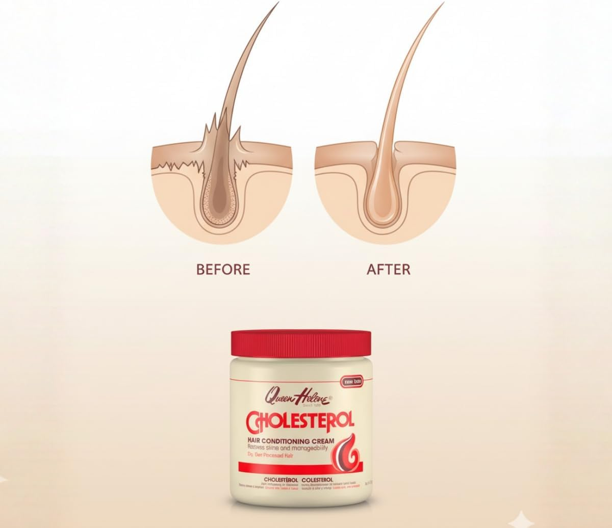 (Original, 440Ml (Pack of 6)) - Queen Helene Hair Conditioning Cream, Cholesterol, 440Ml (Pack of 6) [Packaing May Vary] image number 2