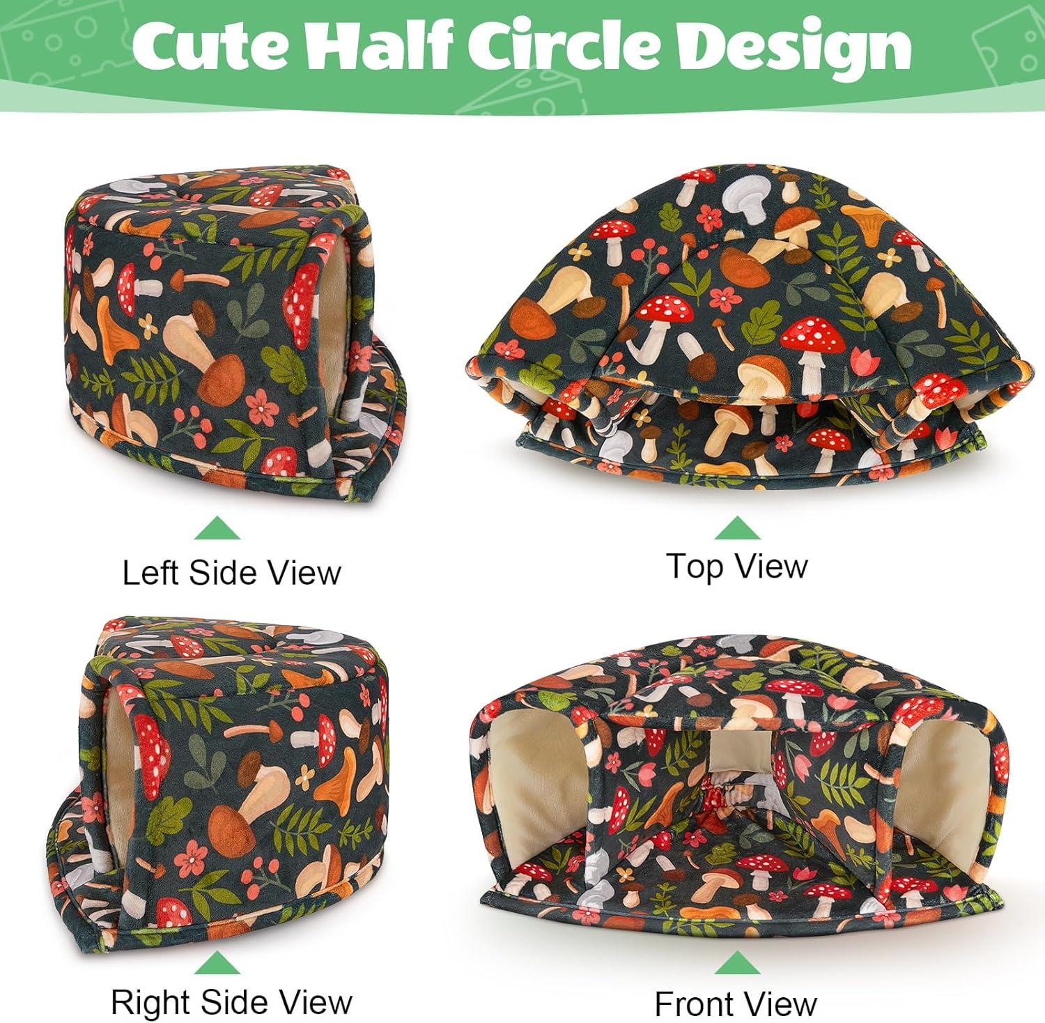 Guinea Pig Bed Small Animal Hideout House Warm Guinea Pig Tunnel Washable for Small Pet Hamster,Chinchilla,Bunny