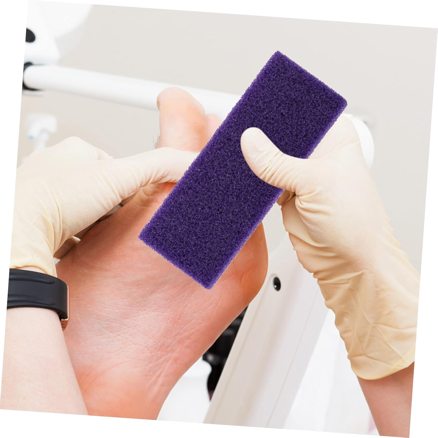 PACKOVE 2Pcs Purple Pumice Stone Foot Care Exfoliator Callus Remover Tool for Smooth Feet Natural Lava Rock Scrubber for Dead Skin Removal Comfortable Grip image number 1