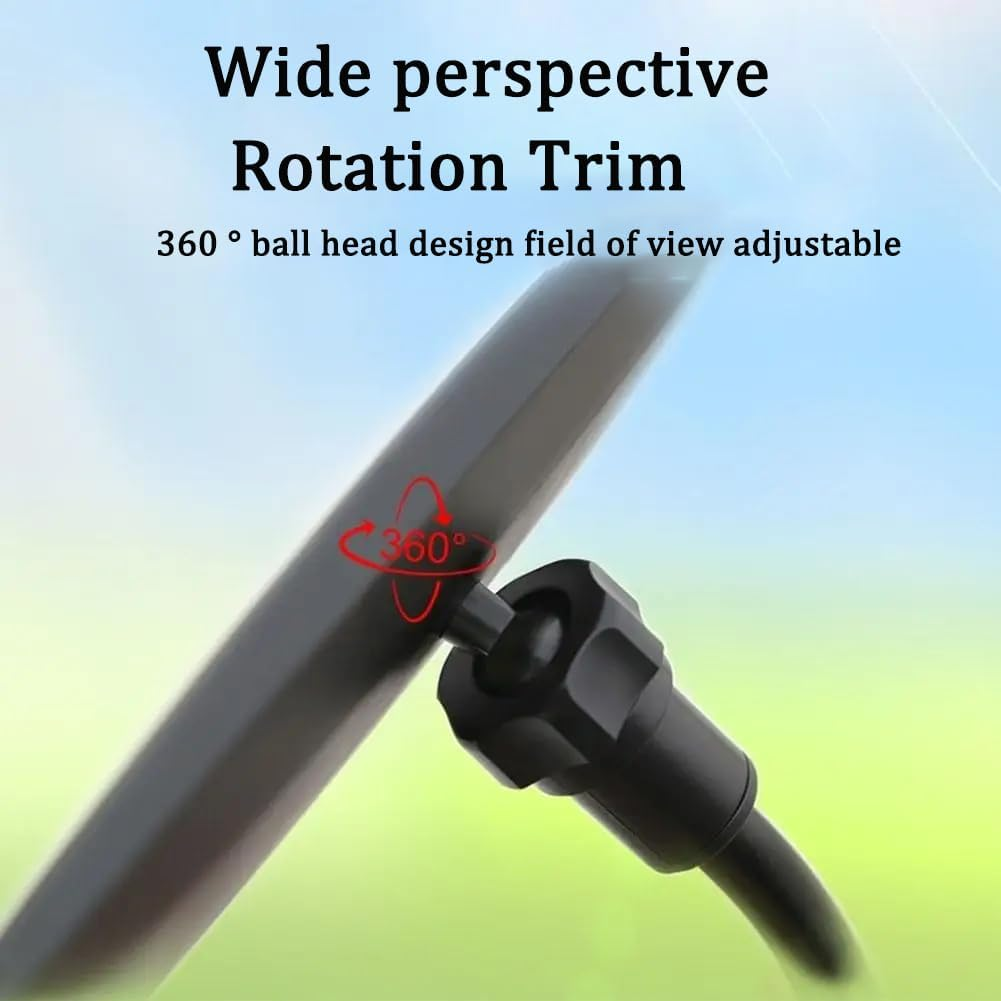 KEWAYO Car Rear View Mirror with Suction Cup, Wide Angle HD Auto inside Rearview Mirror, Adjustable Angle Reduce Blind Spots, Universal for Vehicle, Truck, SUV, Van