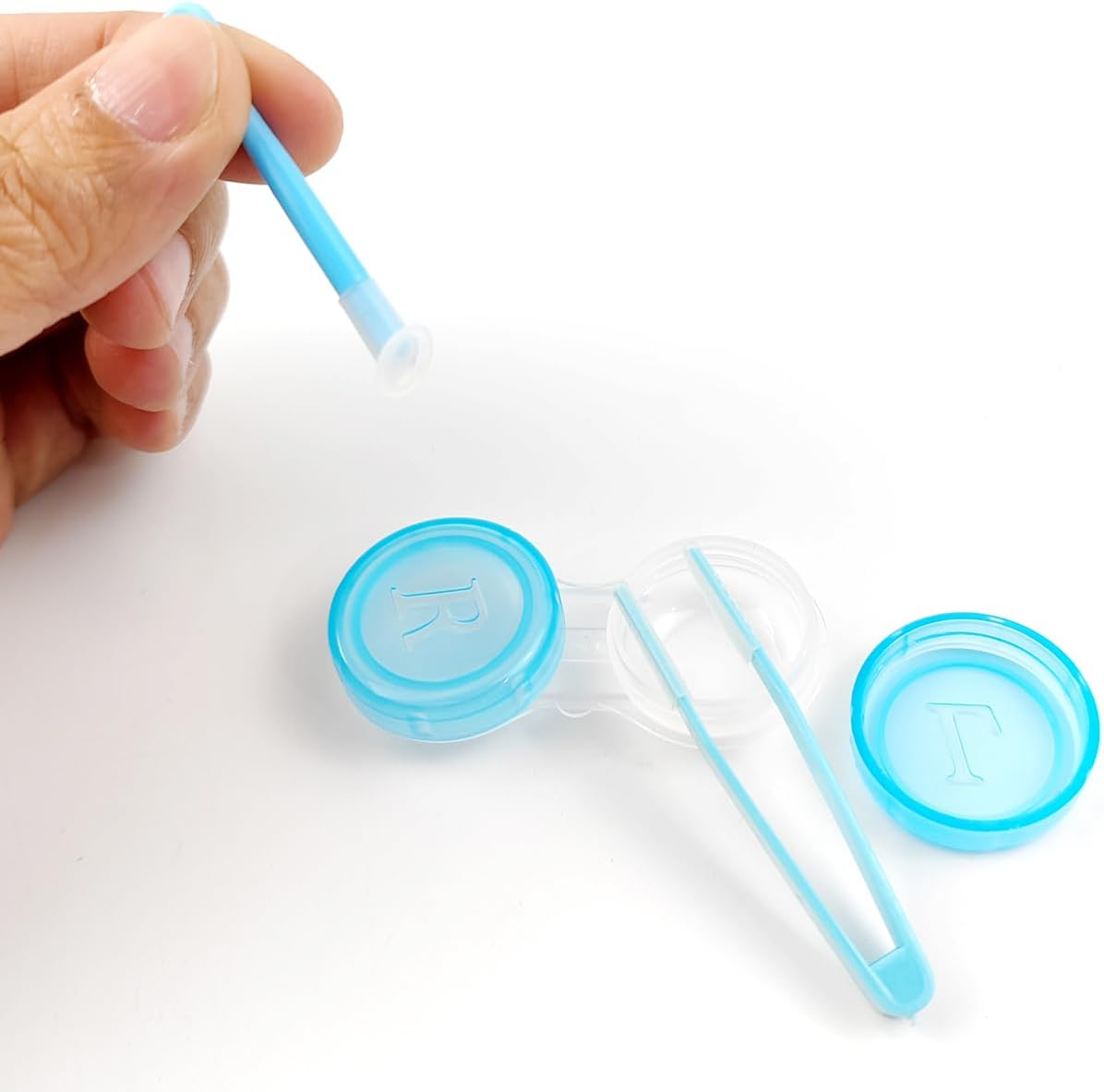 ROYHOO 20PCS Colorful Contact Lens Remover and Inserter Tool Case Set, Portable Contact Tweezers with Soft Tip, Contact Applicator for Soft Hard Contact Lense